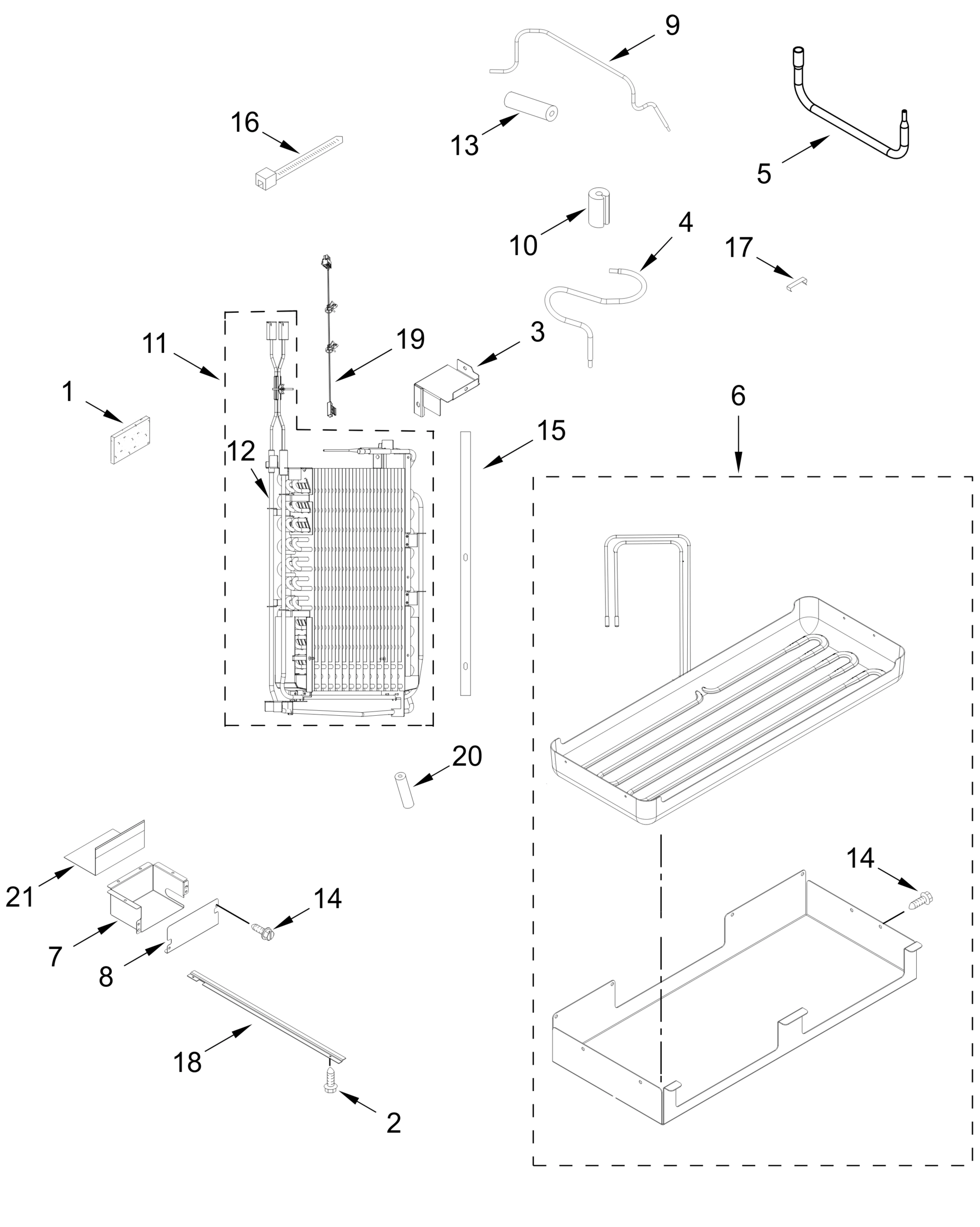 LOWER UNIT AND TUBE PARTS