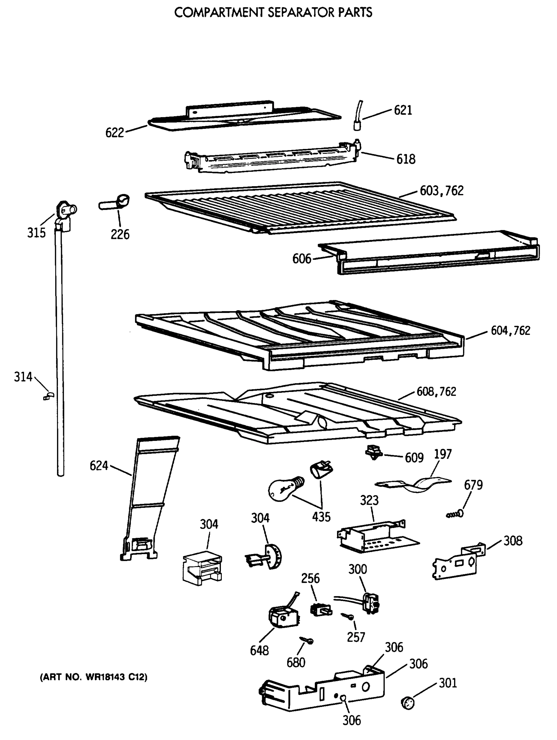 COMPARTMENT SEPARATOR PARTS