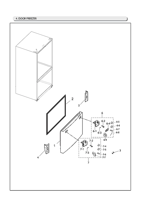 Freezer Door Parts