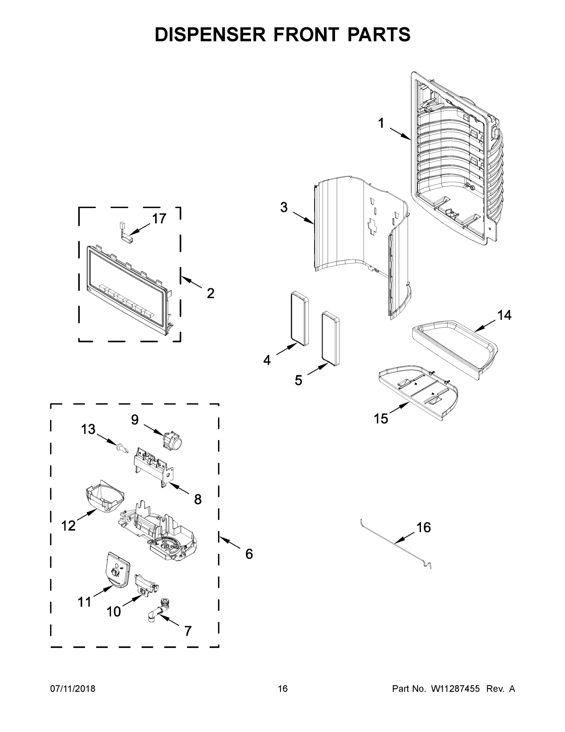 09 - DISPENSER FRONT PARTS