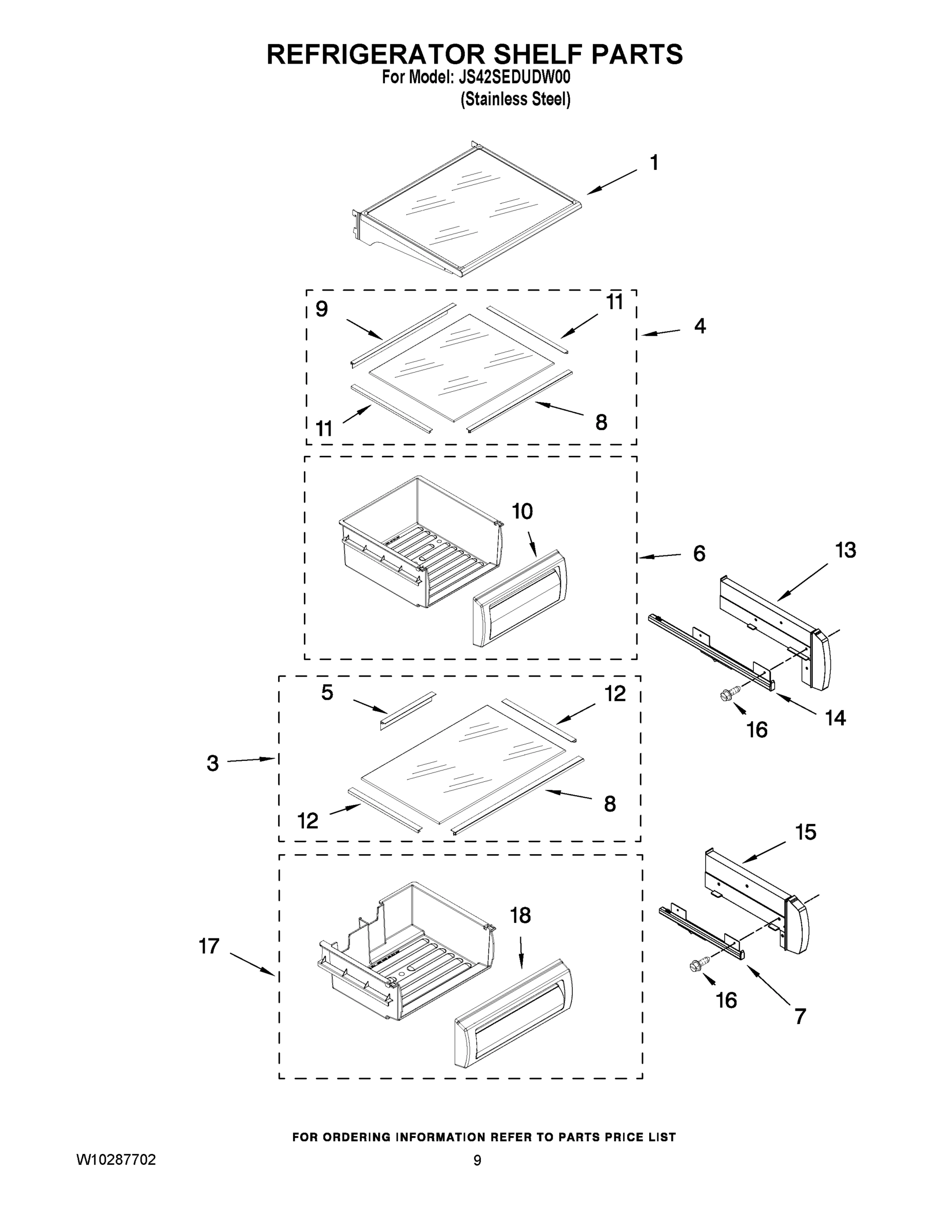 07 - REFRIGERATOR SHELF PARTS