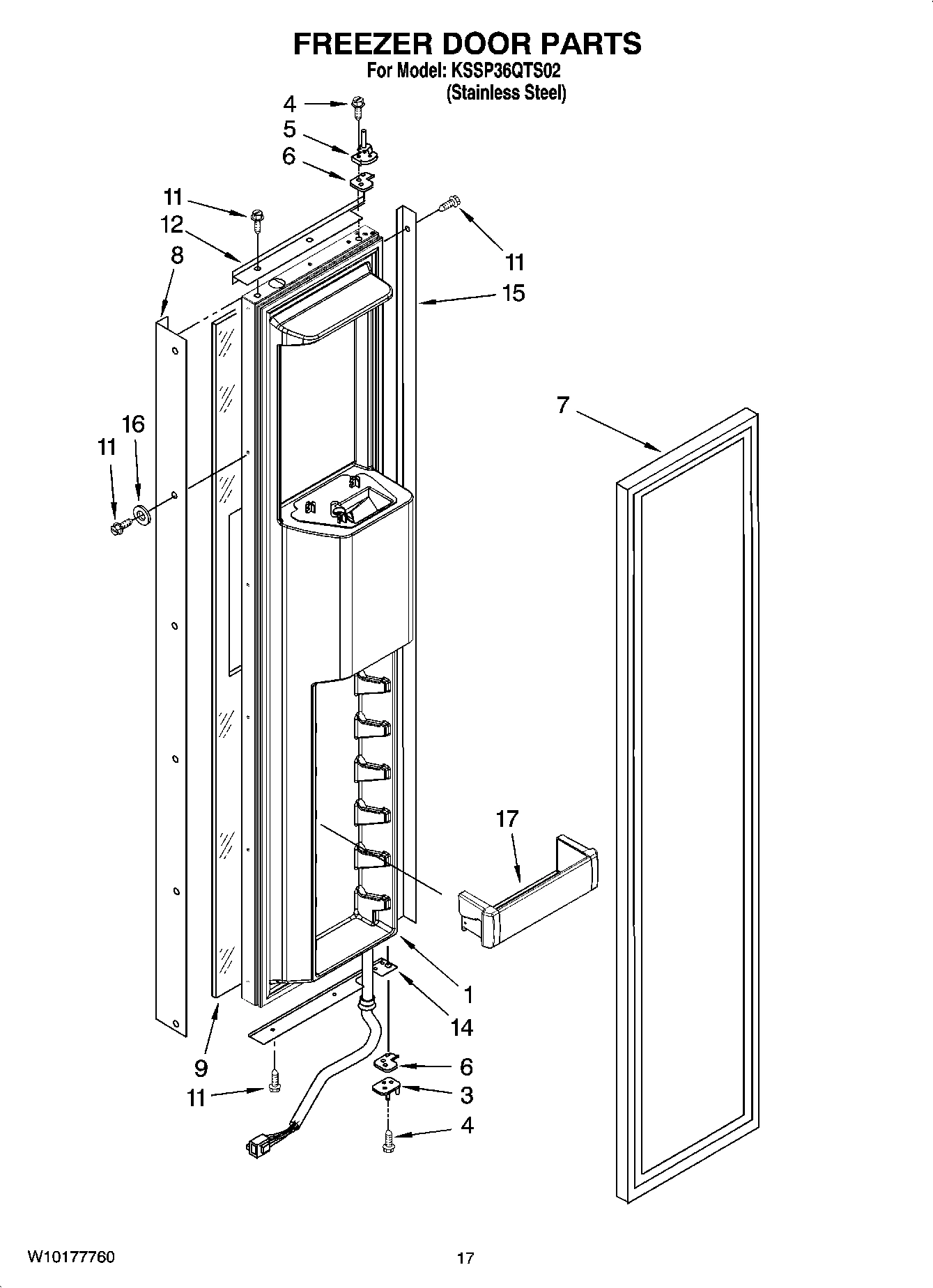 11 - FREEZER DOOR PARTS