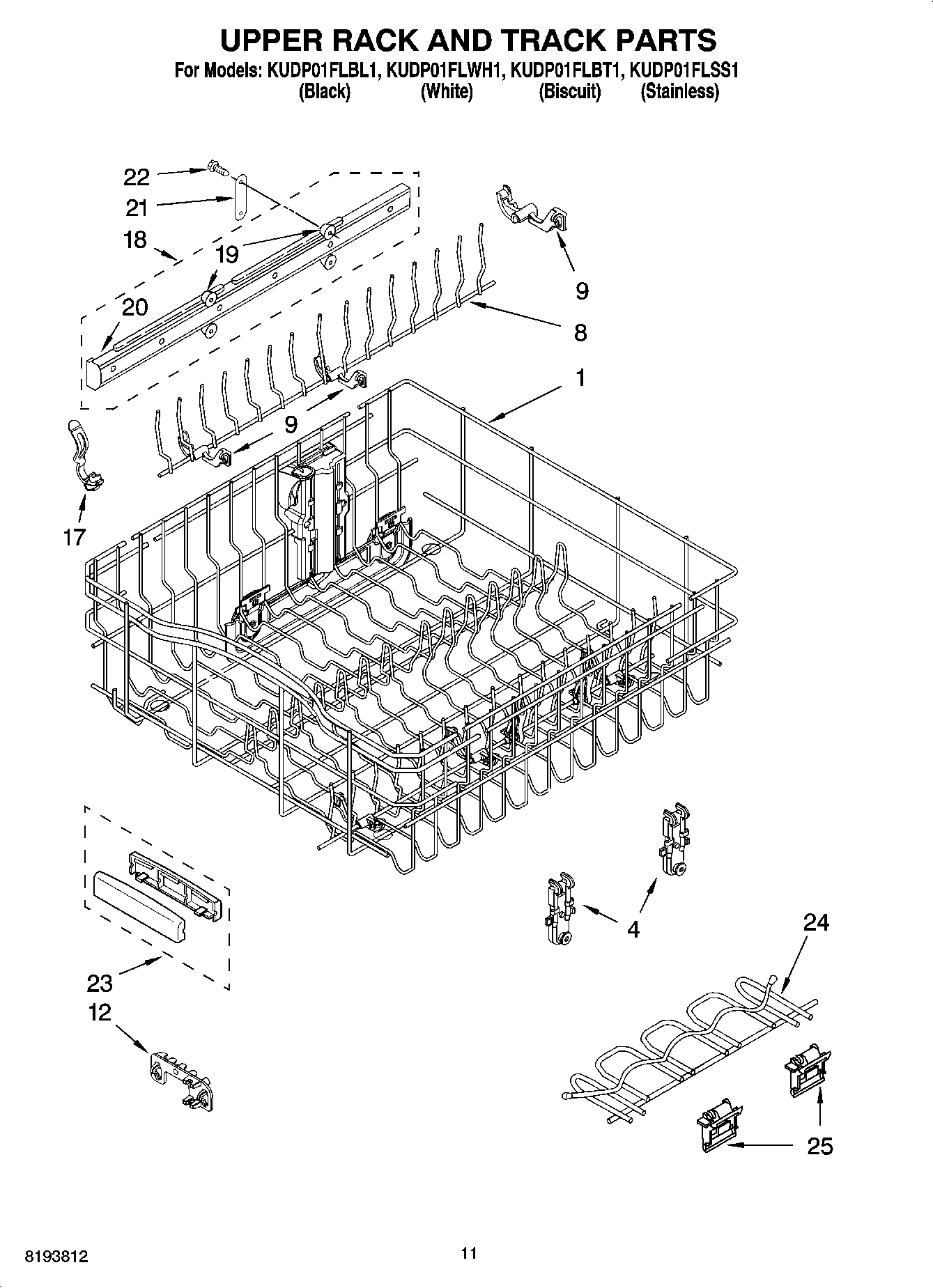 09 - UPPER RACK AND TRACK PARTS