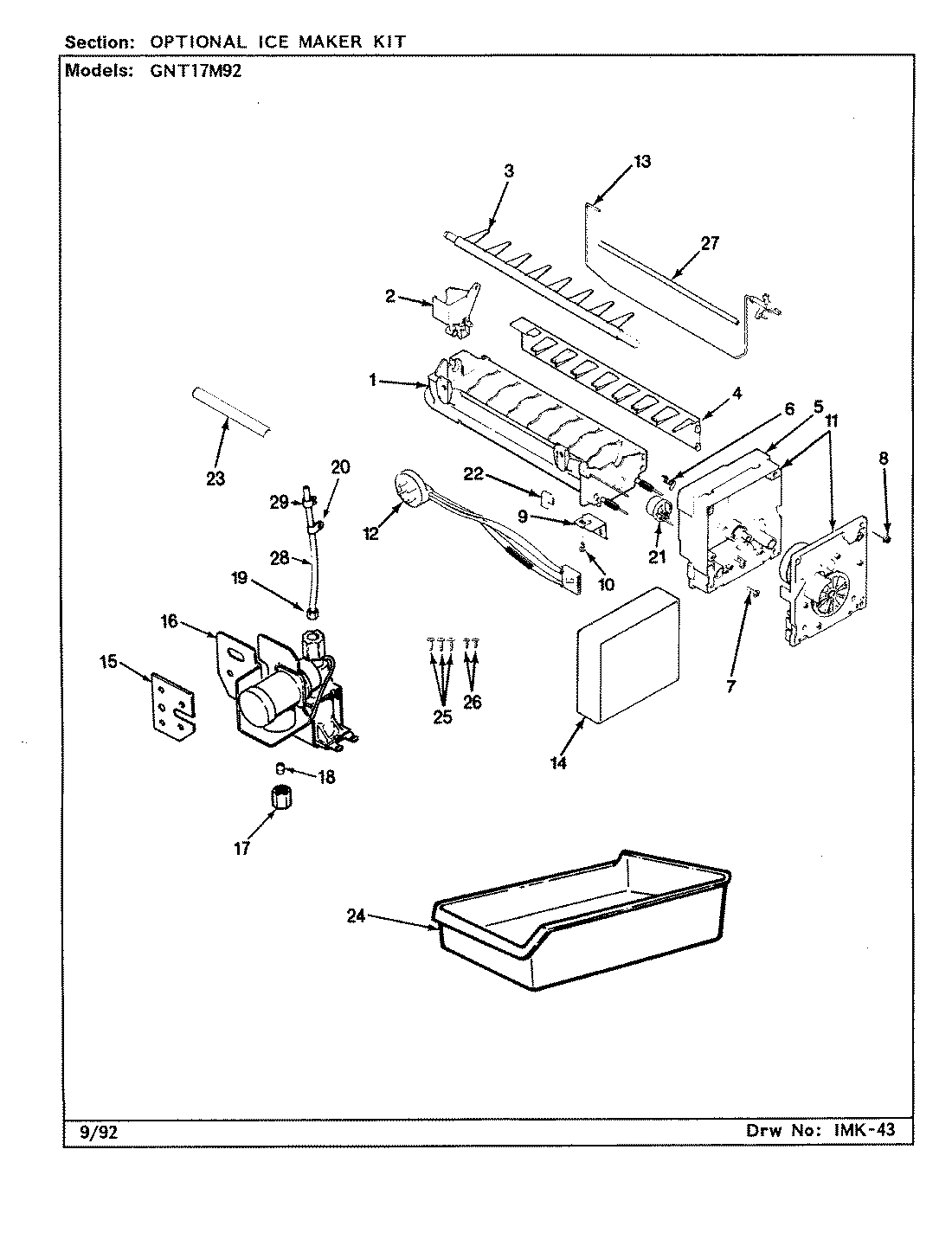 05 - OPTIONAL ICE MAKER KIT (IMKTM-251/261)