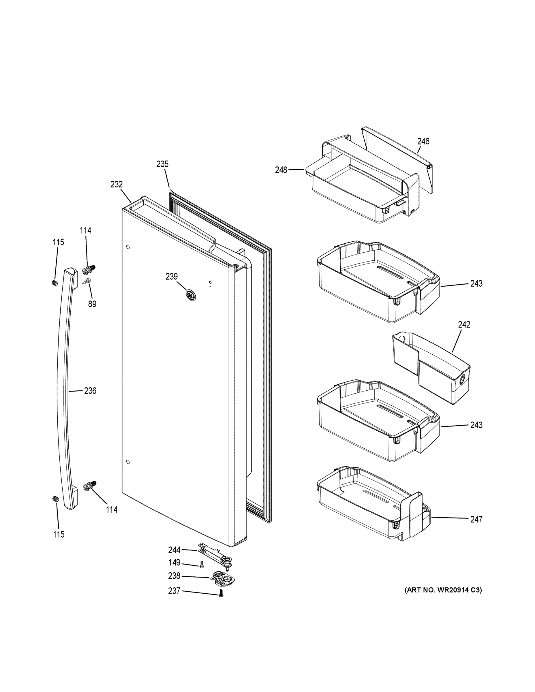 FRESH FOOD DOOR - RH