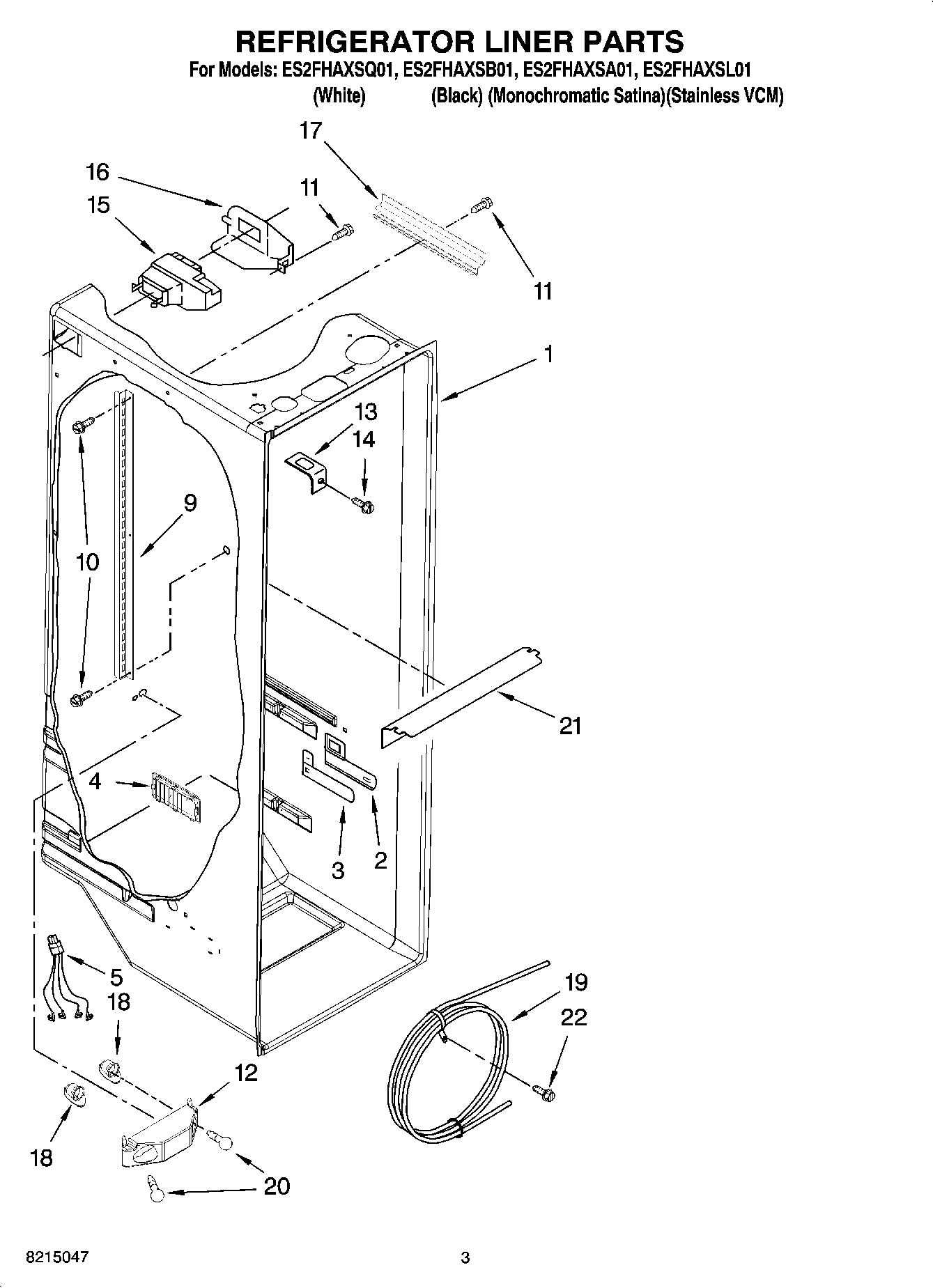 02 - REFRIGERATOR LINER PARTS