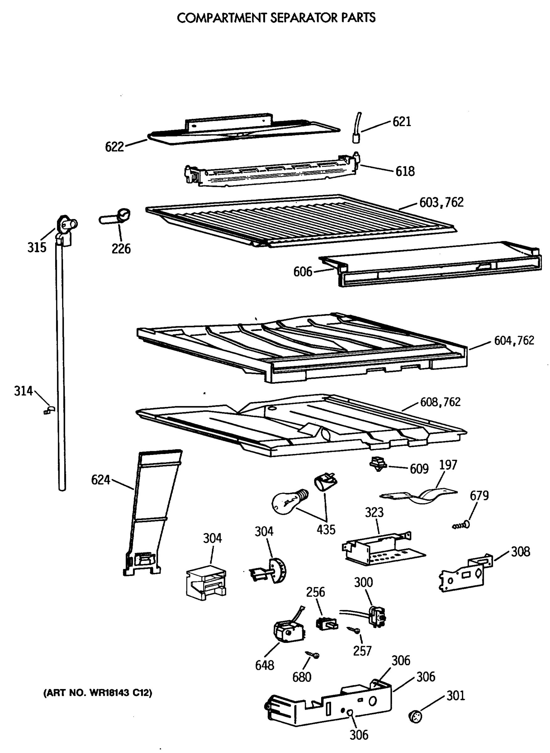 COMPARTMENT SEPARATOR PARTS