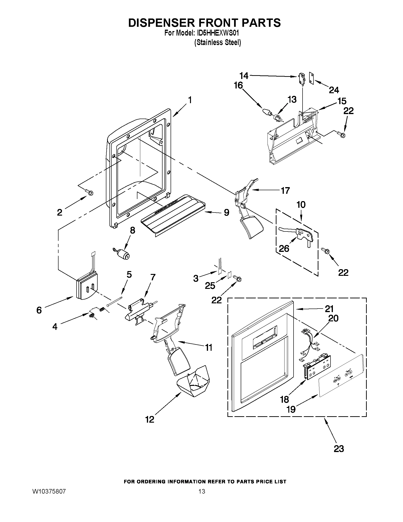08 - DISPENSER FRONT PARTS
