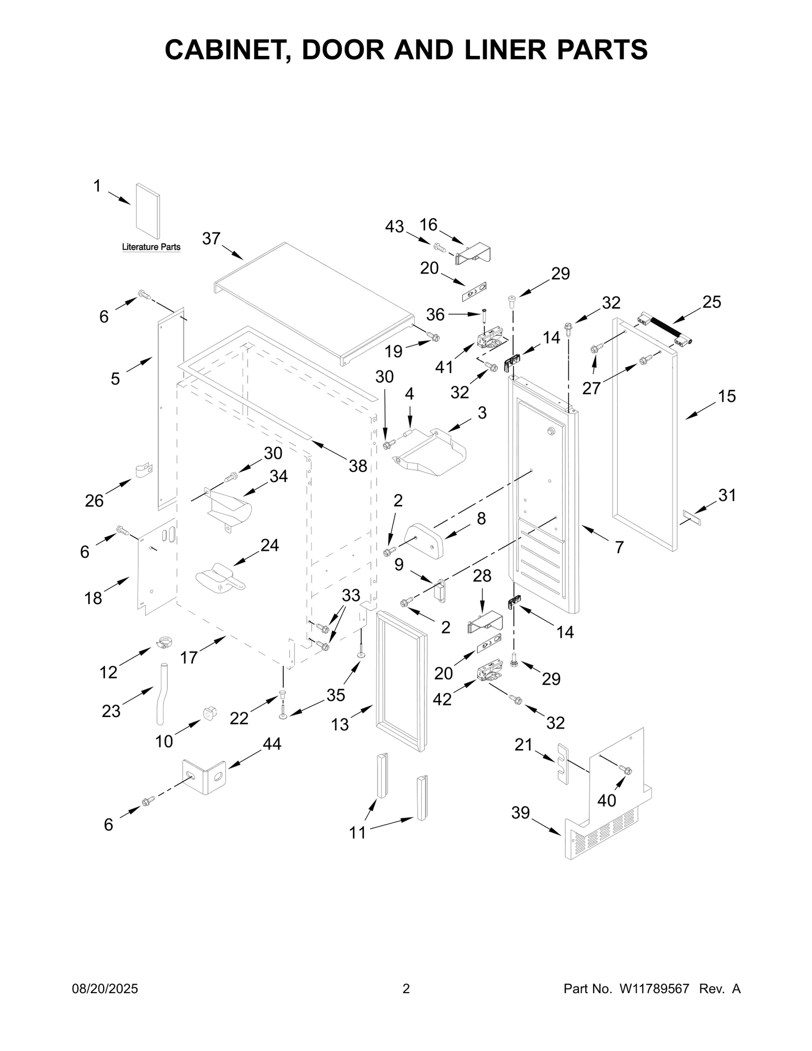 CABINET, DOOR AND LINER PARTS