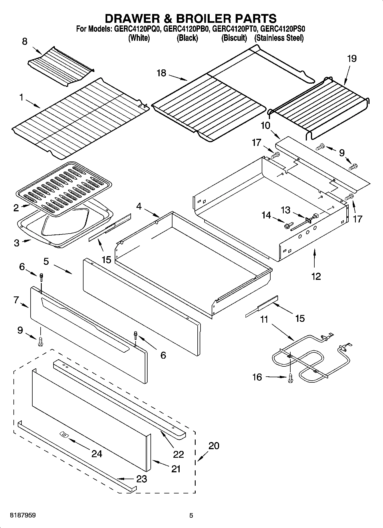 04 - DRAWER & BROILER PARTS
