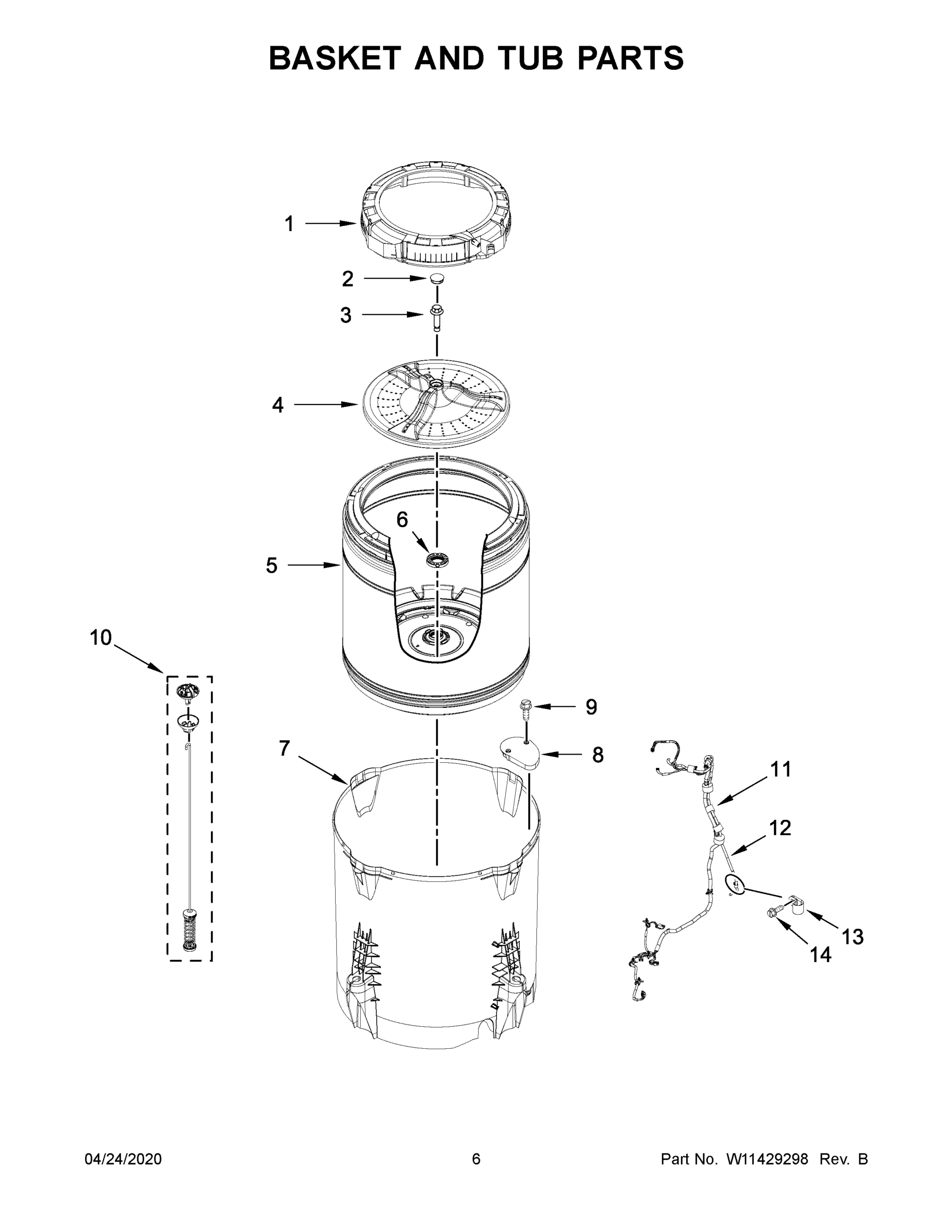 04 - BASKET AND TUB PARTS