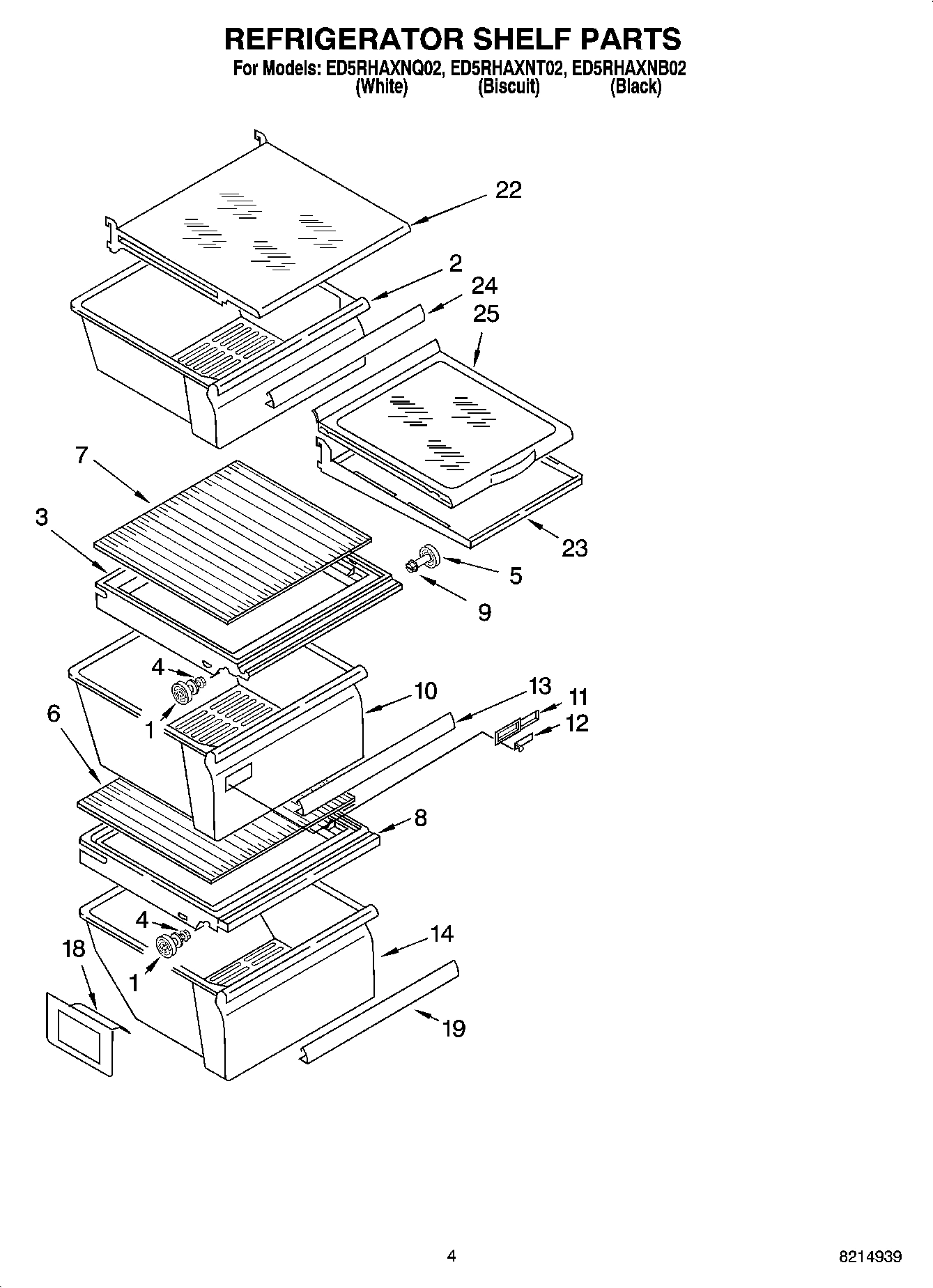 03 - REFRIGERATOR SHELF PARTS