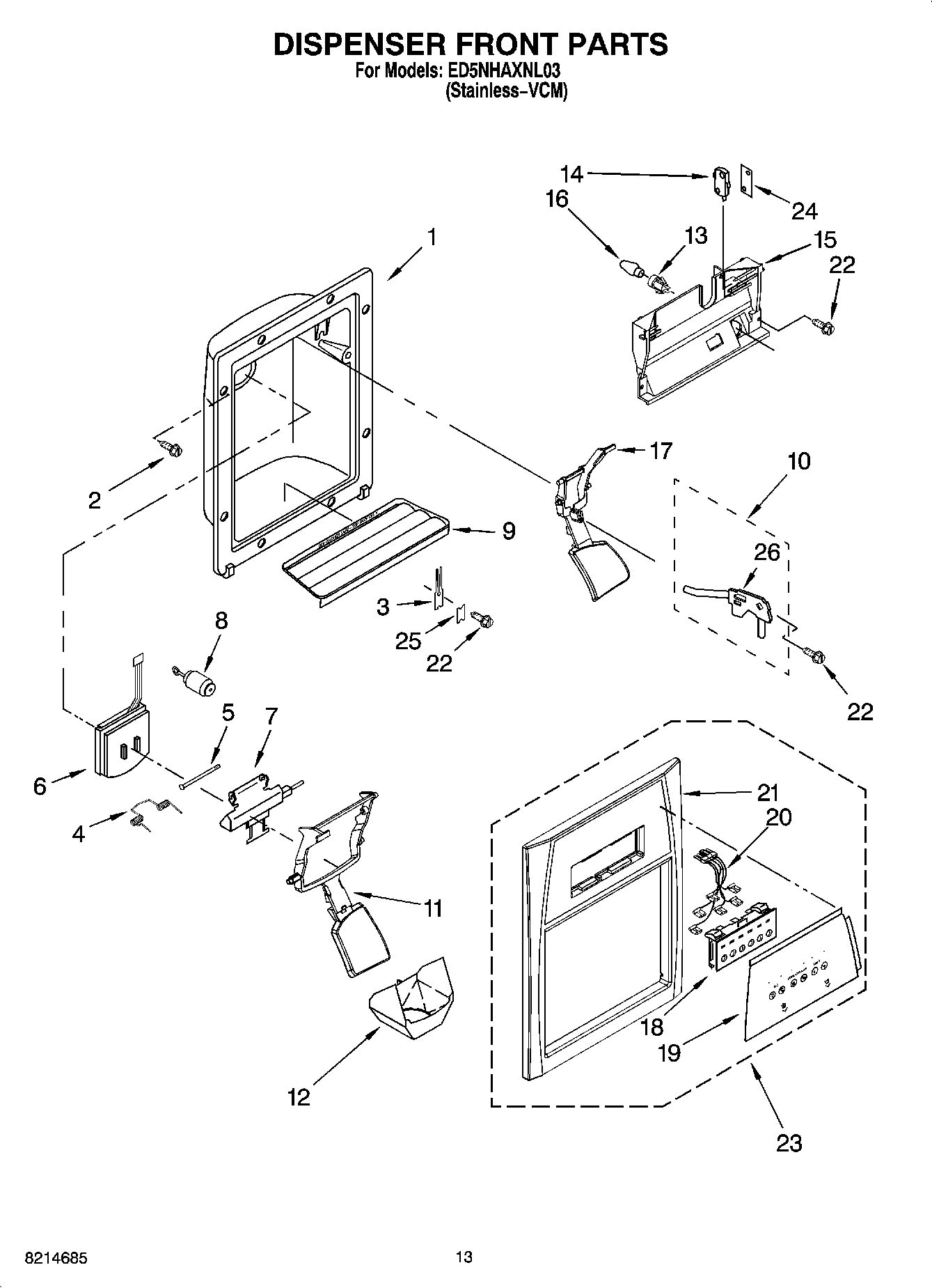 08 - DISPENSER FRONT PARTS