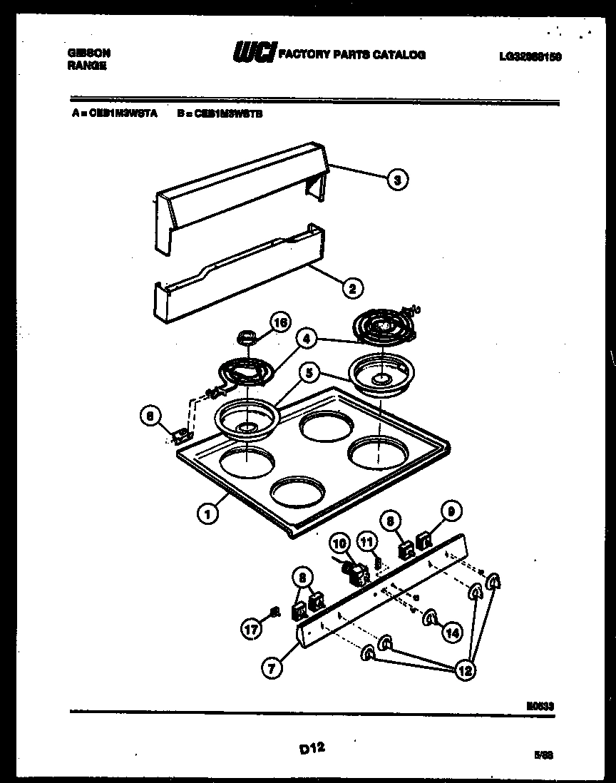 02 - BACKGUARD AND COOKTOP PARTS