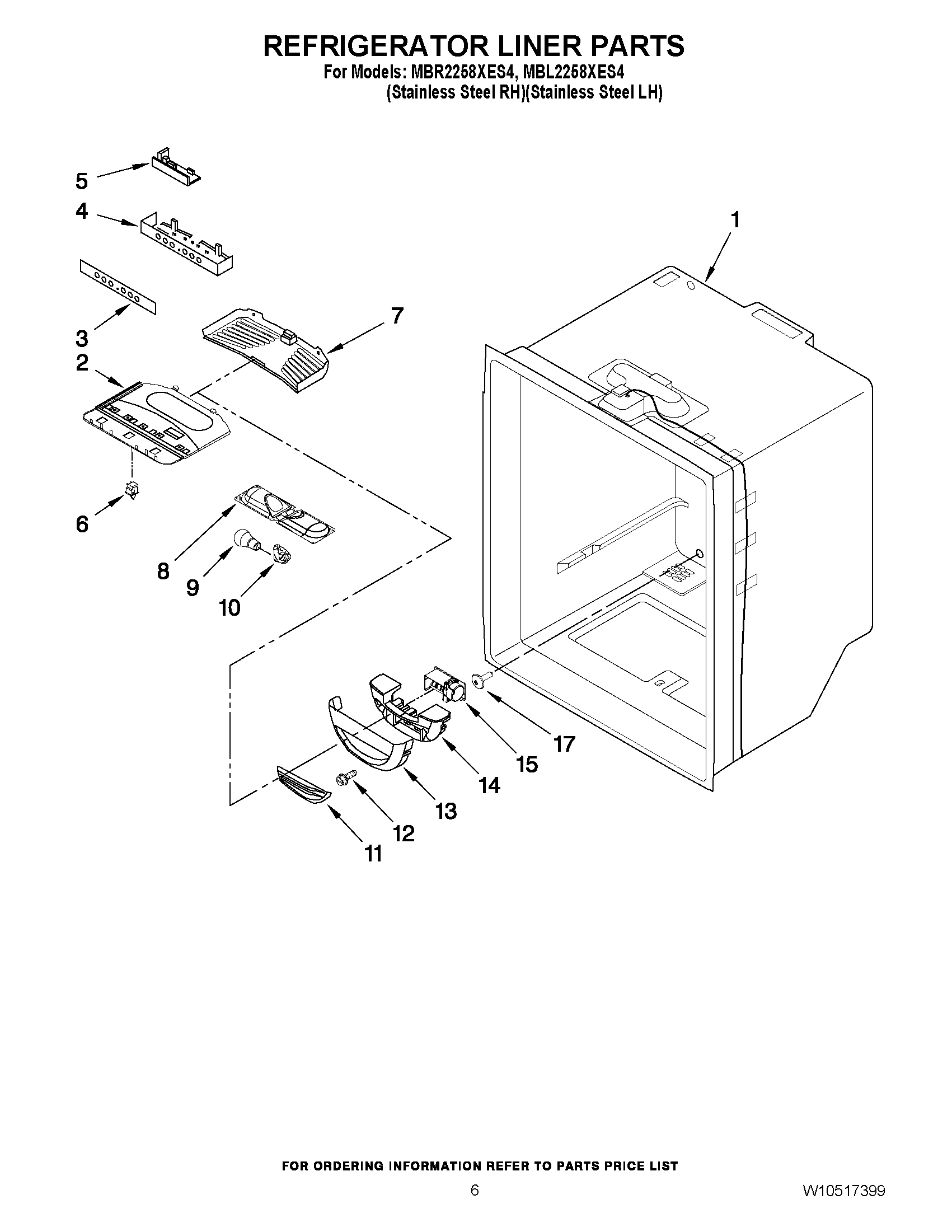 04 - REFRIGERATOR LINER PARTS