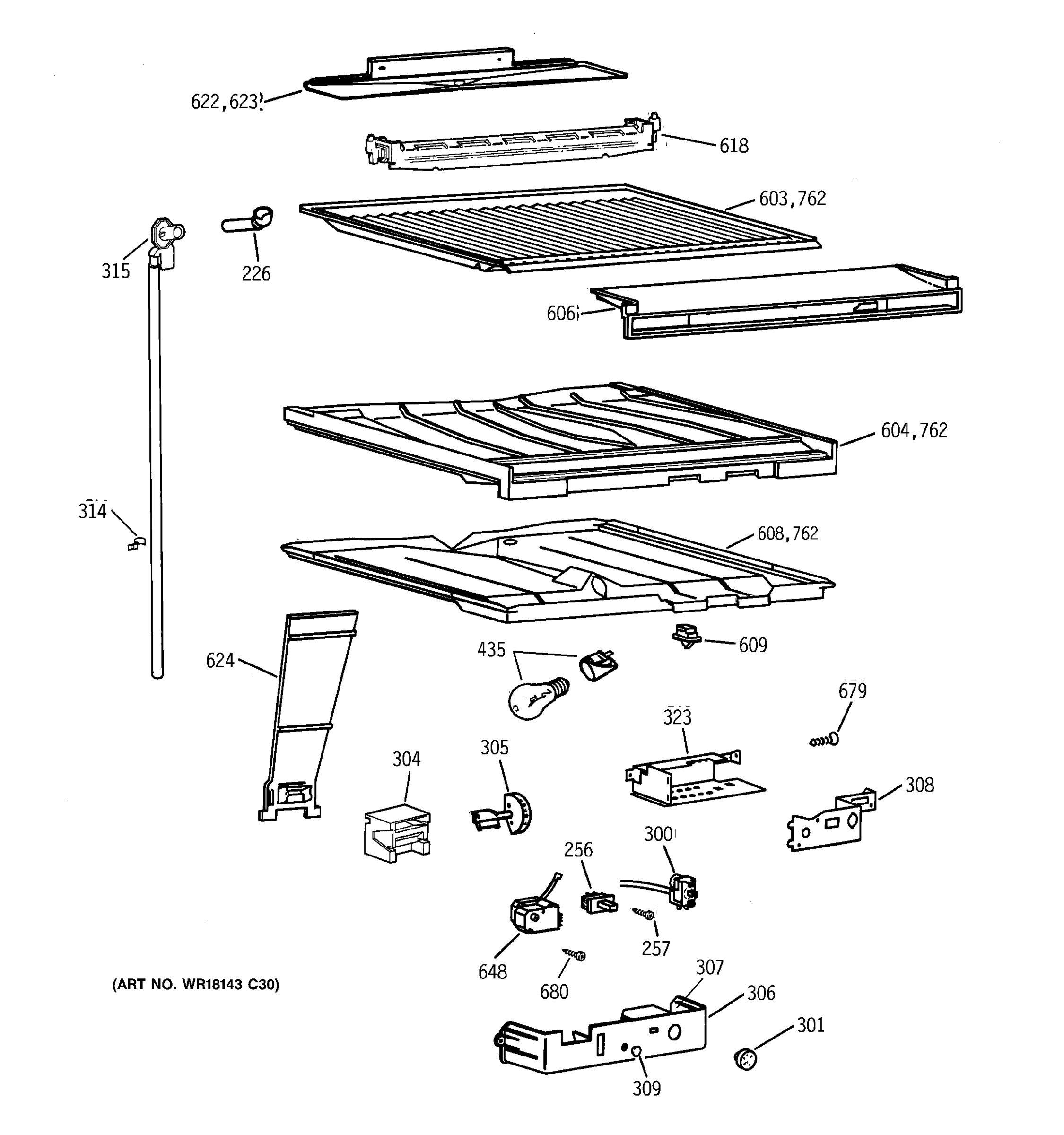 COMPARTMENT SEPARATOR PARTS