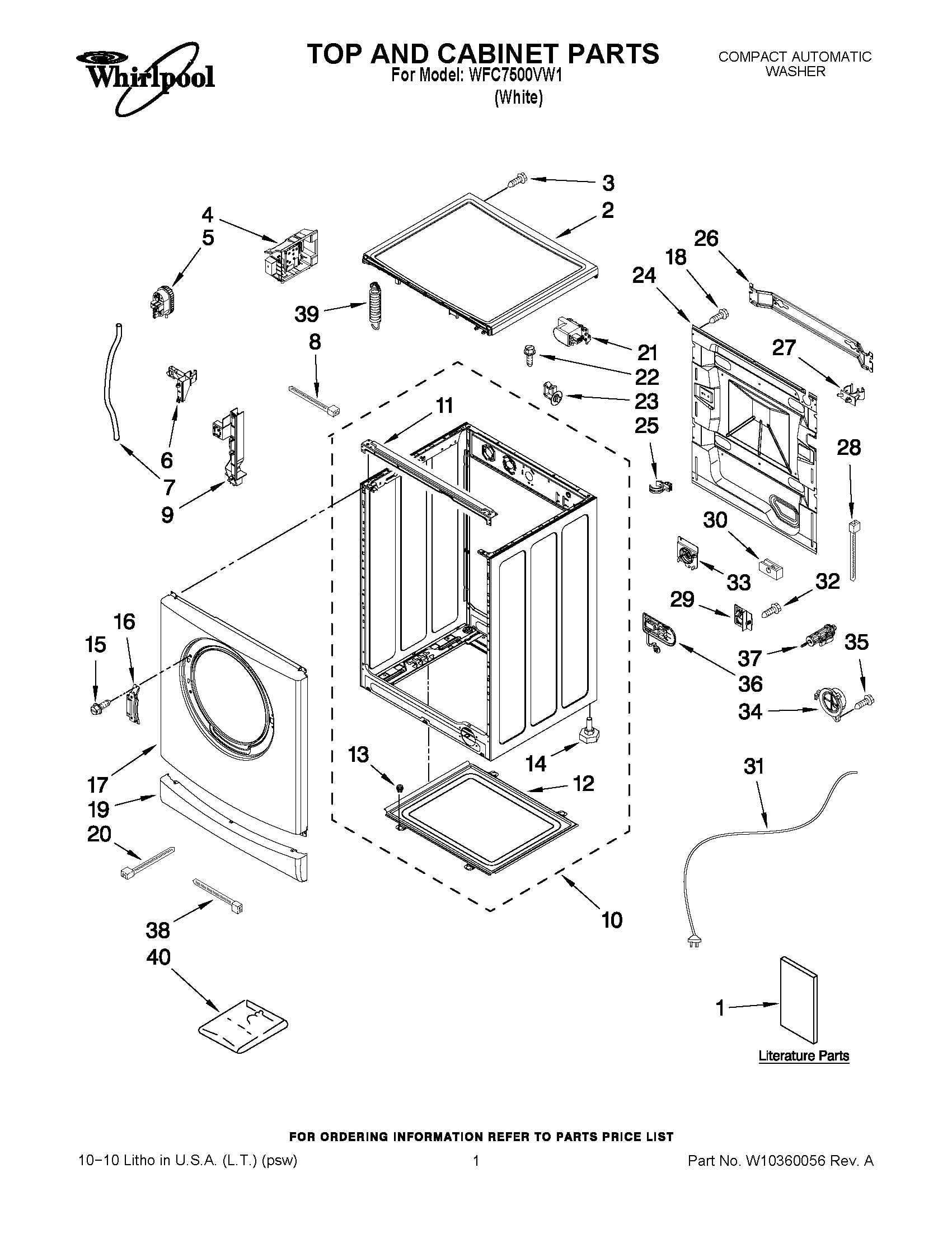 01 - TOP AND CABINET PARTS