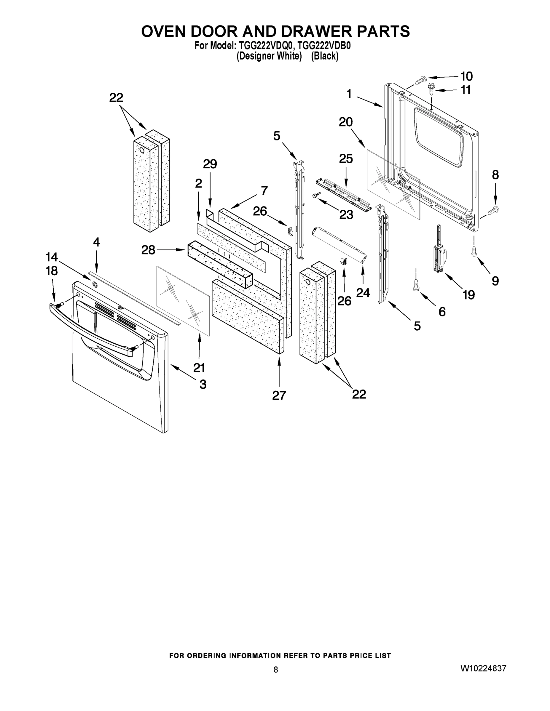 06 - OVEN DOOR AND DRAWER PARTS