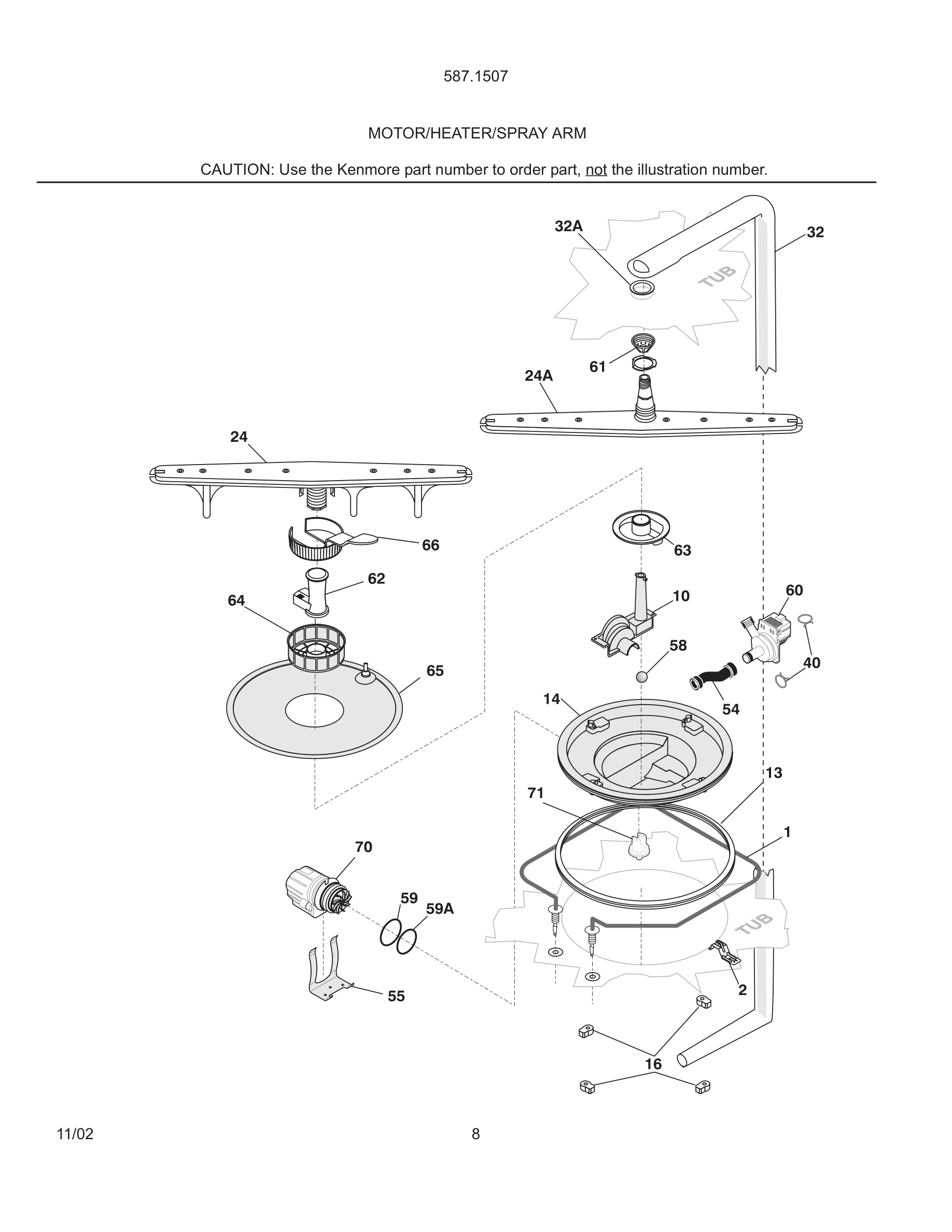 09 - MOTOR/HEATER/SPRAY ARM