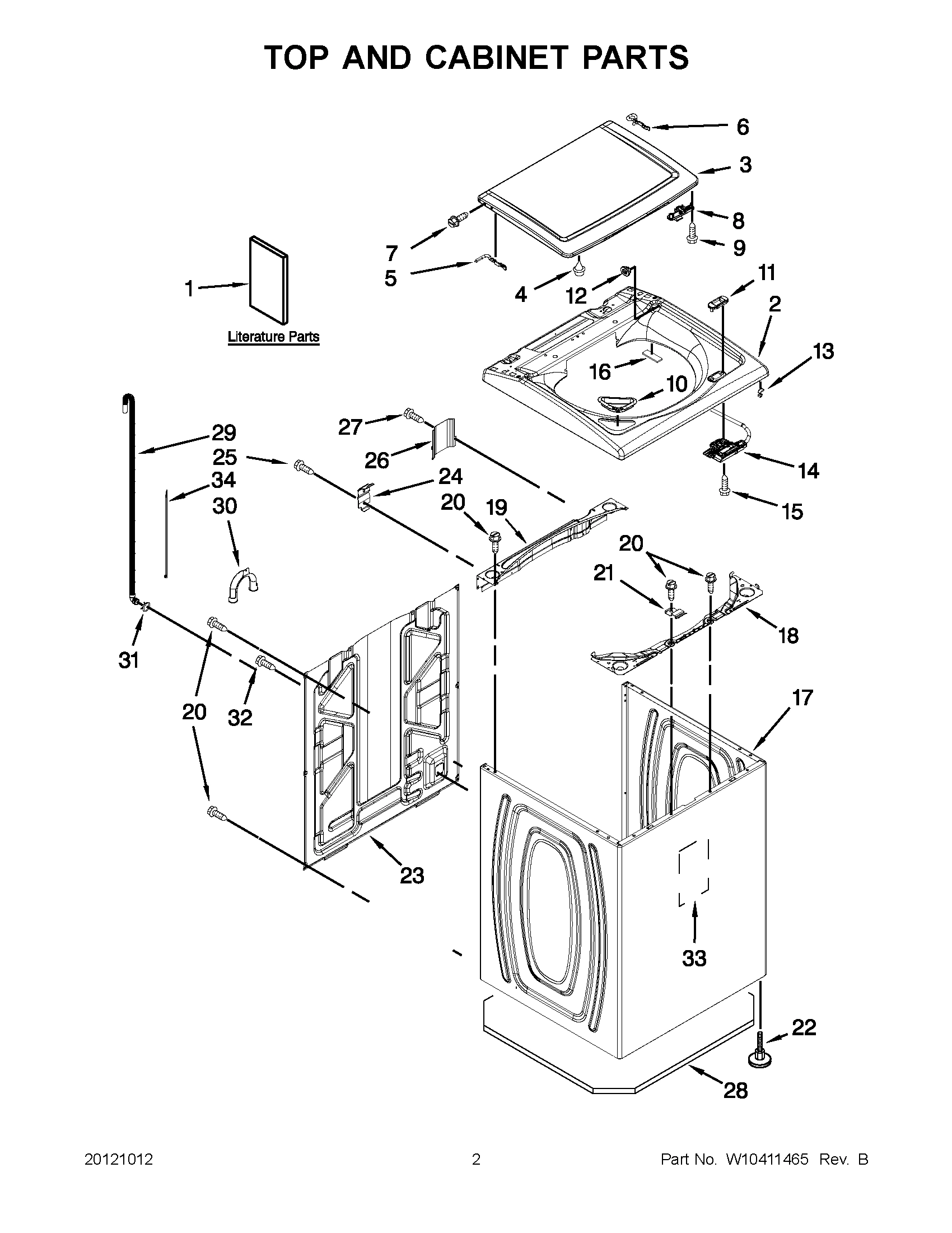 01 - TOP AND CABINET PARTS