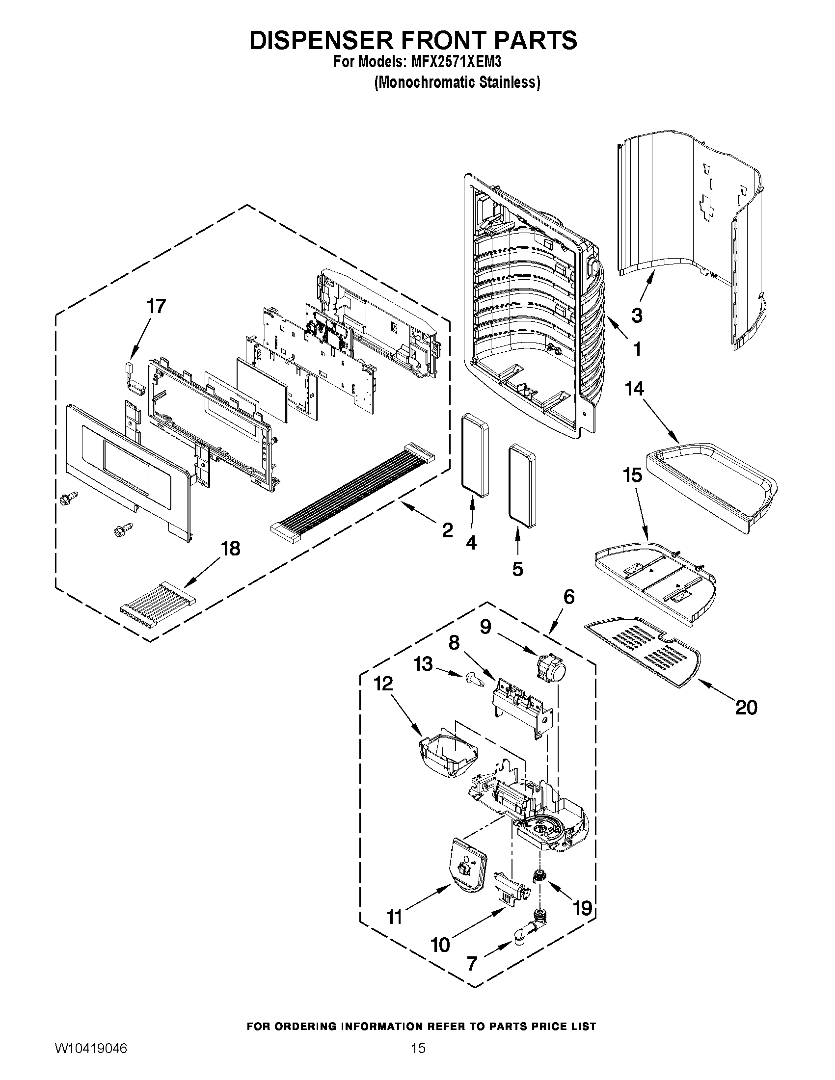 08 - DISPENSER FRONT PARTS
