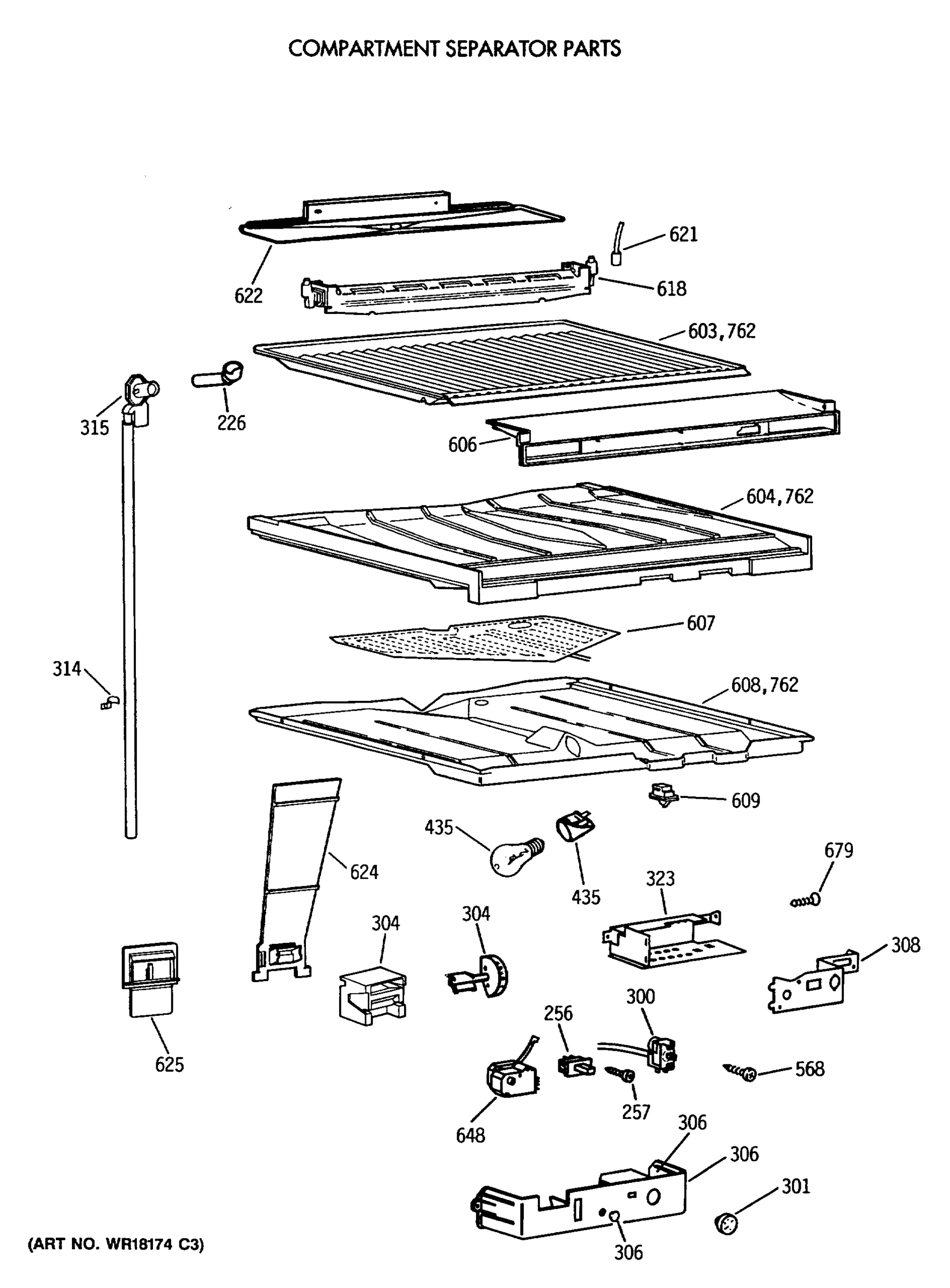 COMPARTMENT SEPARATOR PARTS