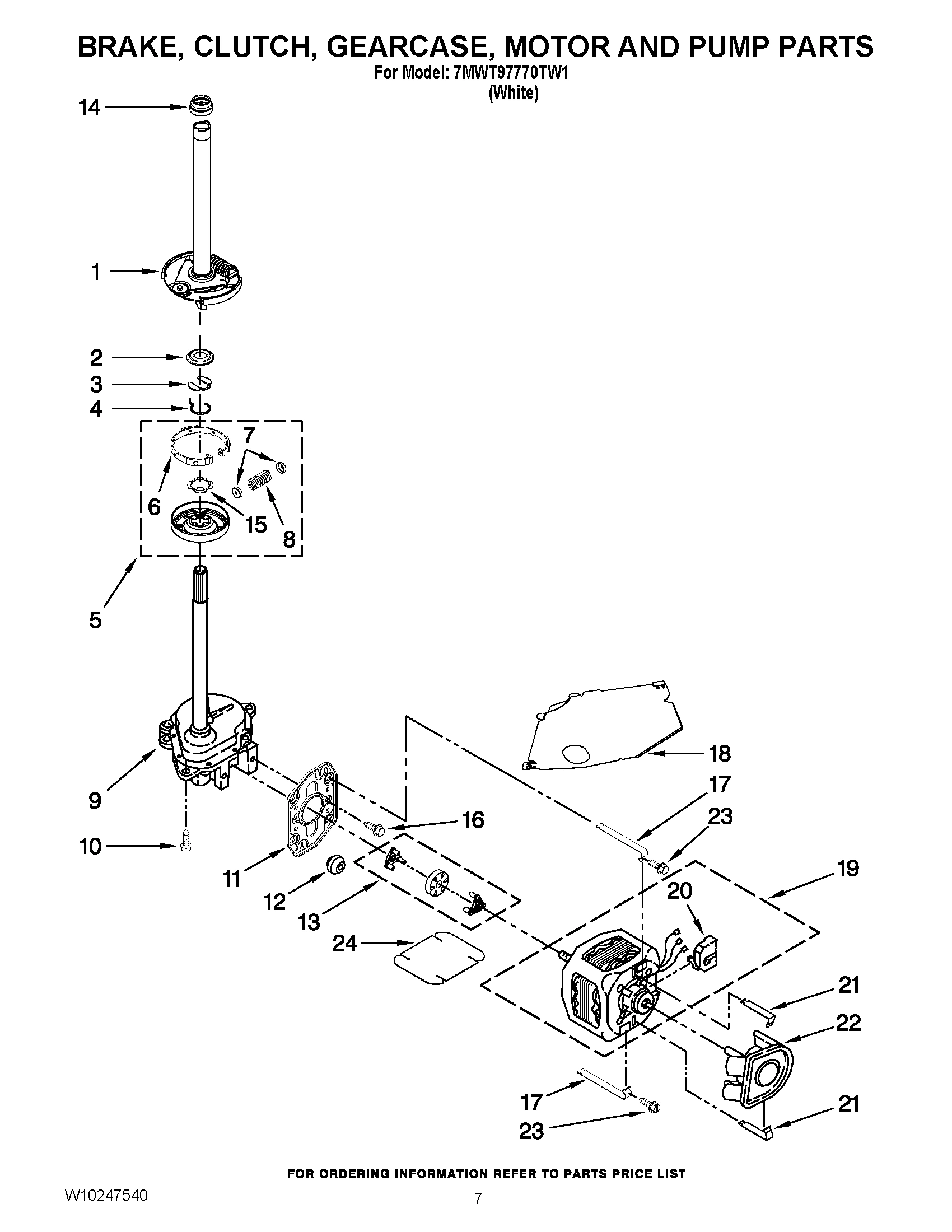 04 - BRAKE, CLUTCH, GEARCASE, MOTOR AND PUMP PARTS