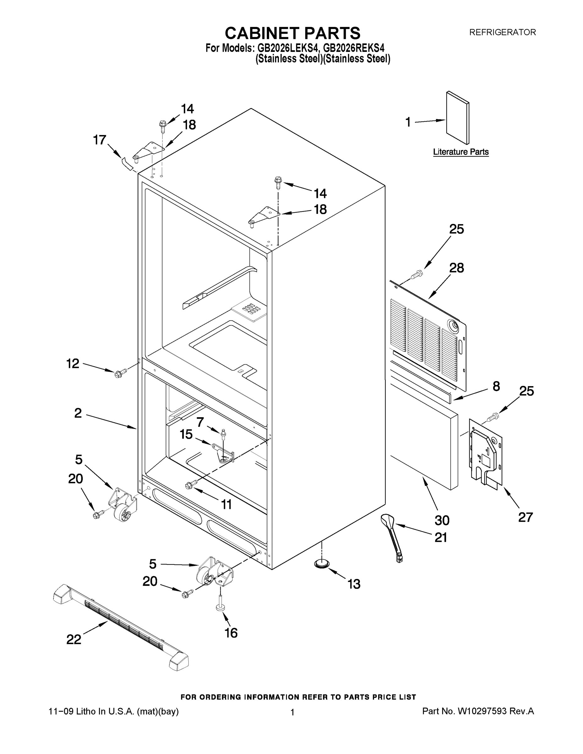 01 - CABINET PARTS
