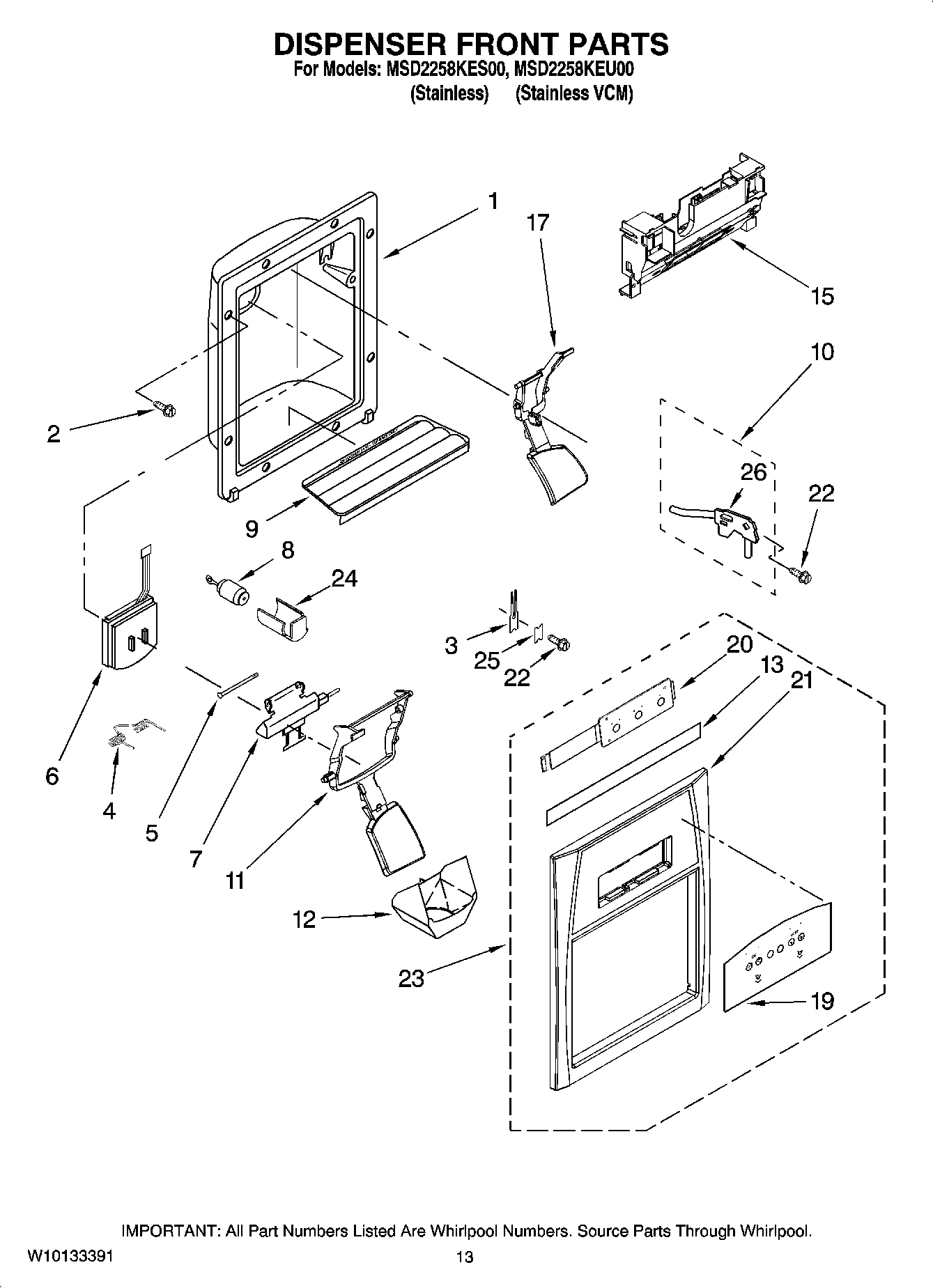08 - DISPENSER FRONT PARTS