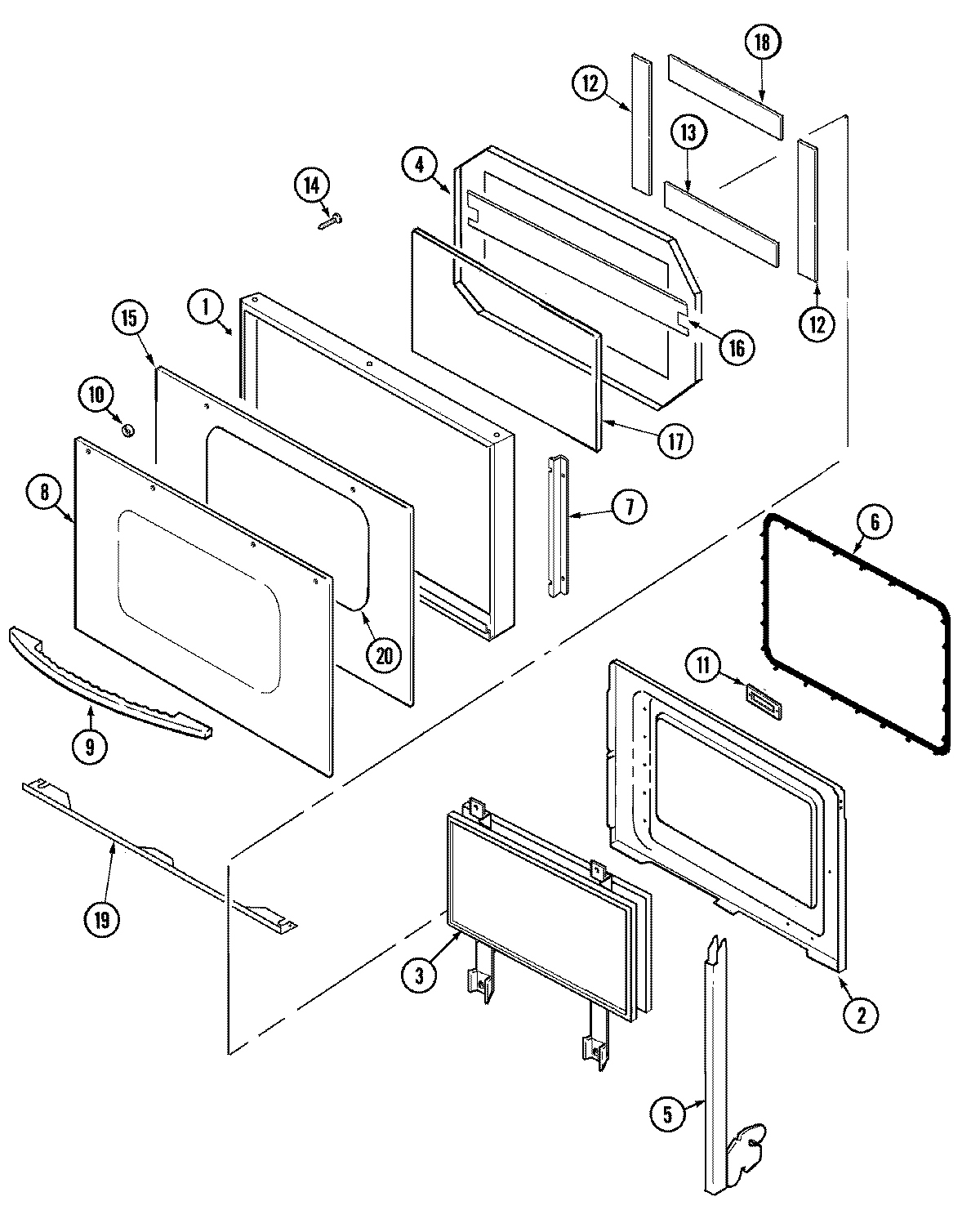 02 - DOOR (UPPER & LOWER MEW6630BAC)