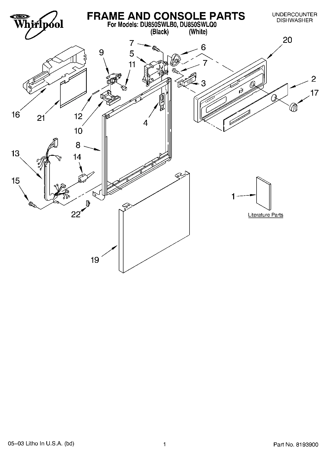 01 - FRAME AND CONSOLE PARTS