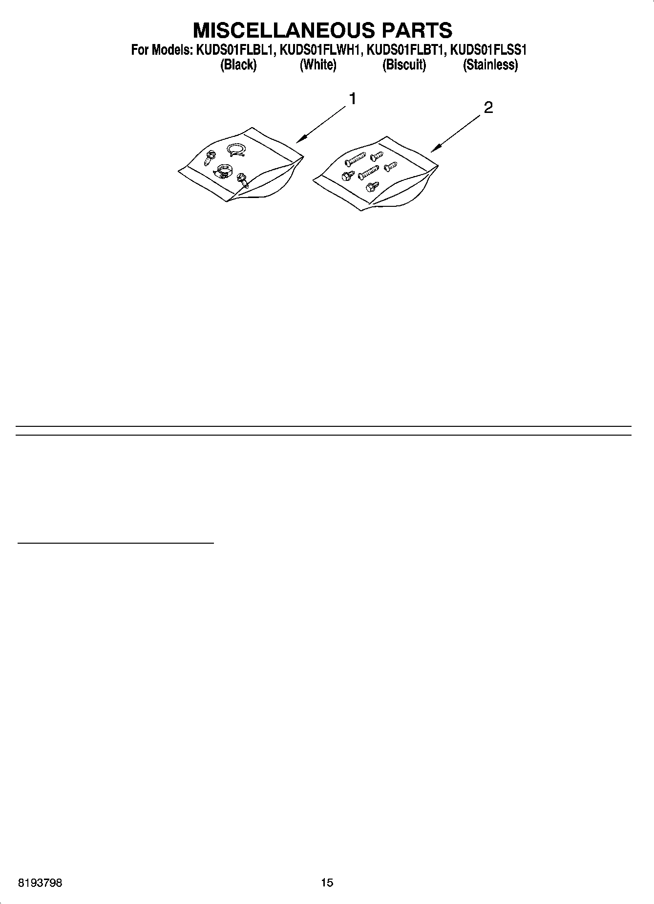 12 - MISCELLANEOUS PARTS OPTIONAL PARTS (NOT INCLUDED)