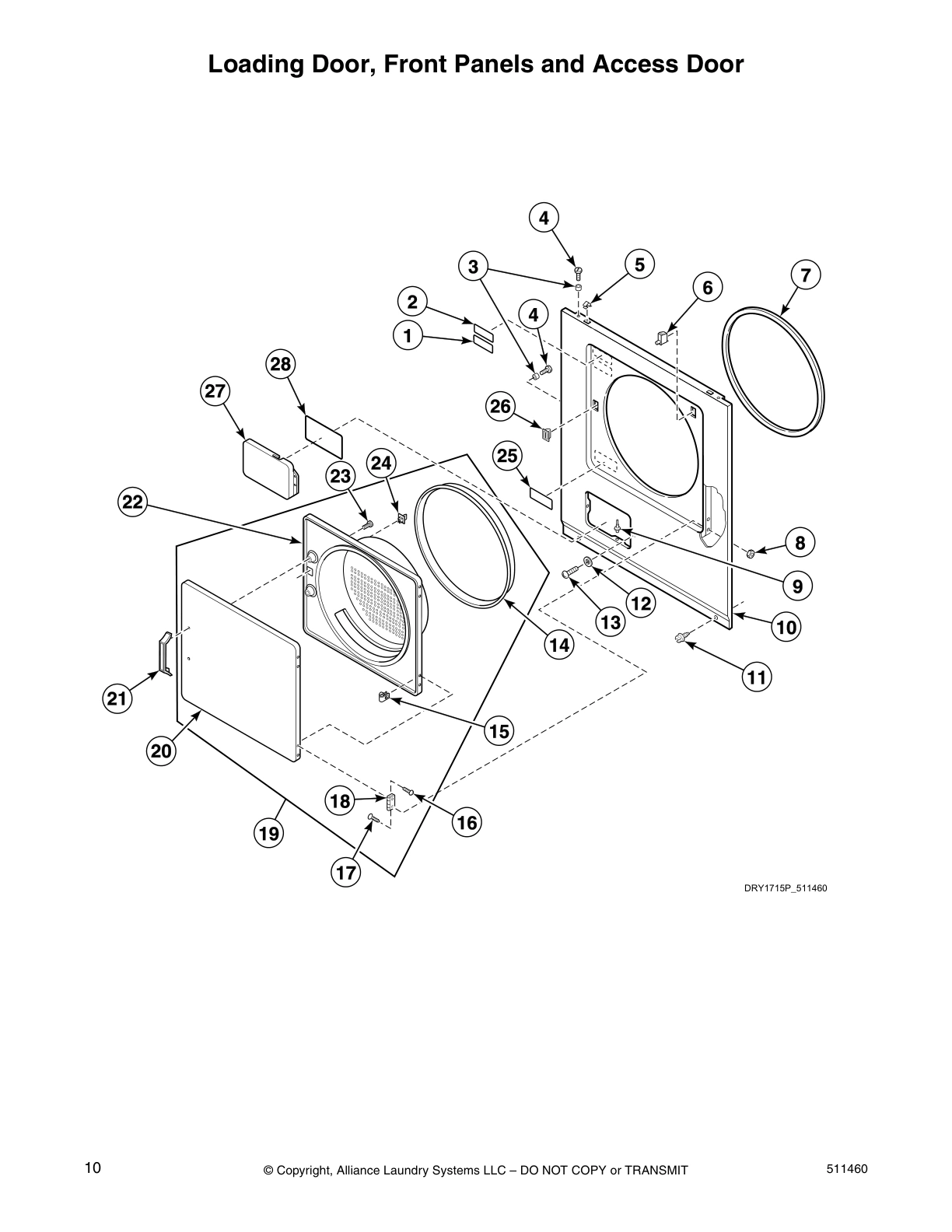 Loading Door, Front Panels and Access Door