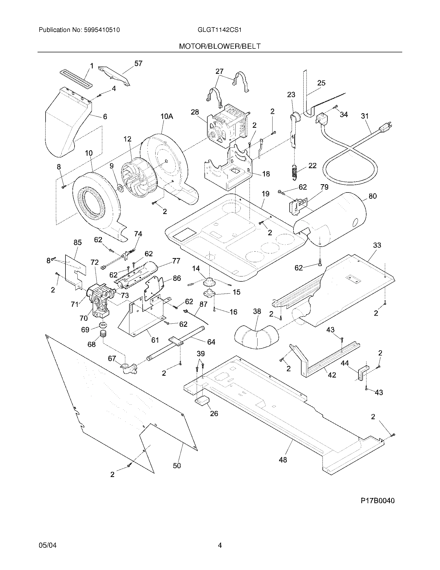 05 - MOTOR/BLOWER/BELT