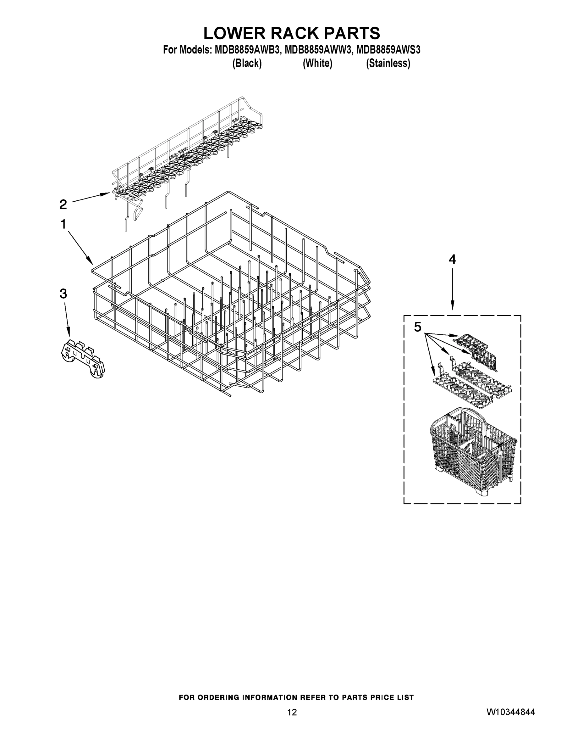 10 - LOWER RACK PARTS