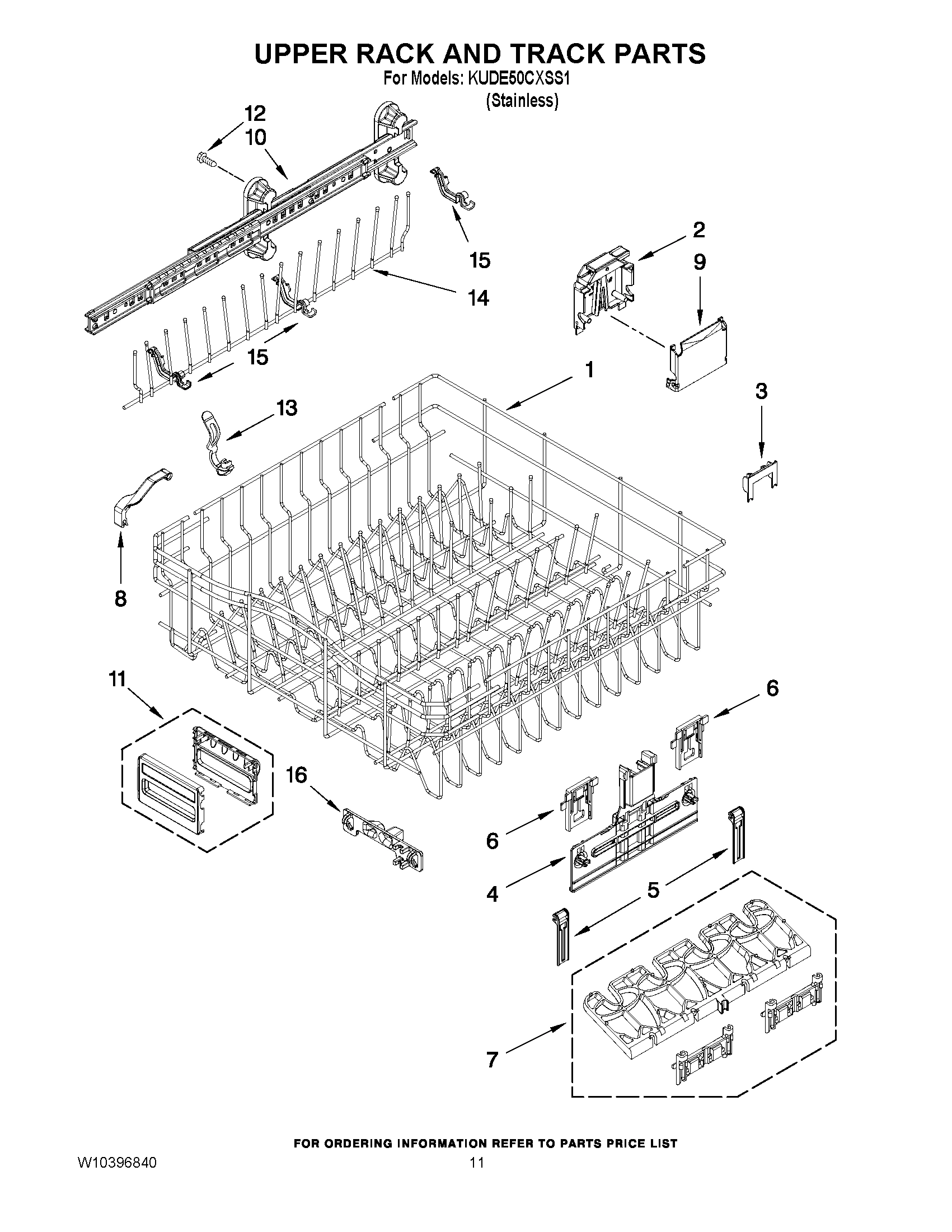 09 - UPPER RACK AND TRACK PARTS