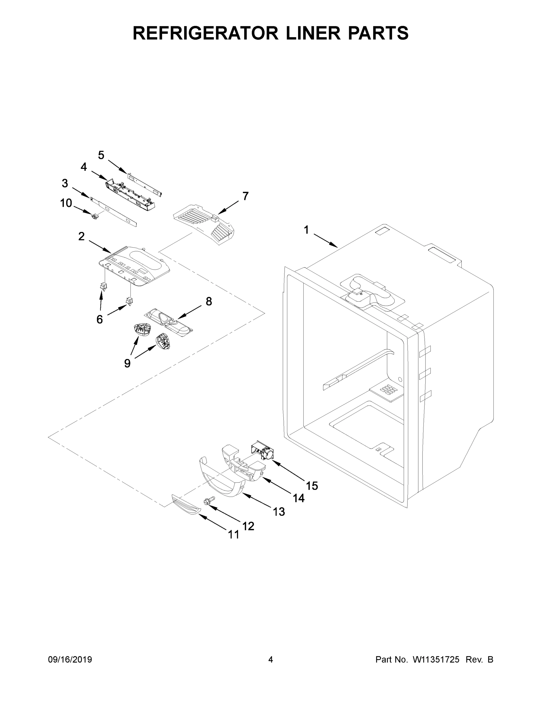 03 - REFRIGERATOR LINER PARTS