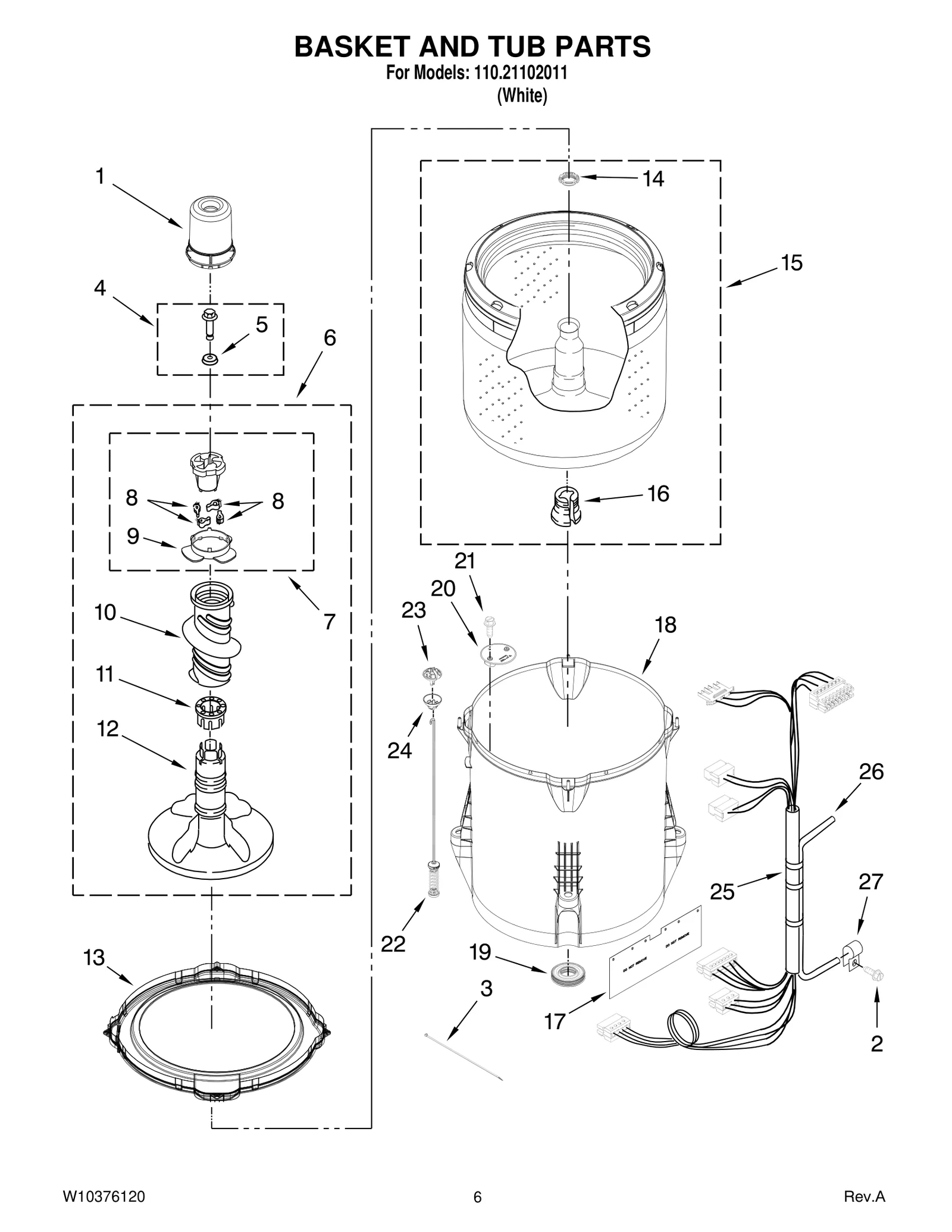BASKET AND TUB PARTS