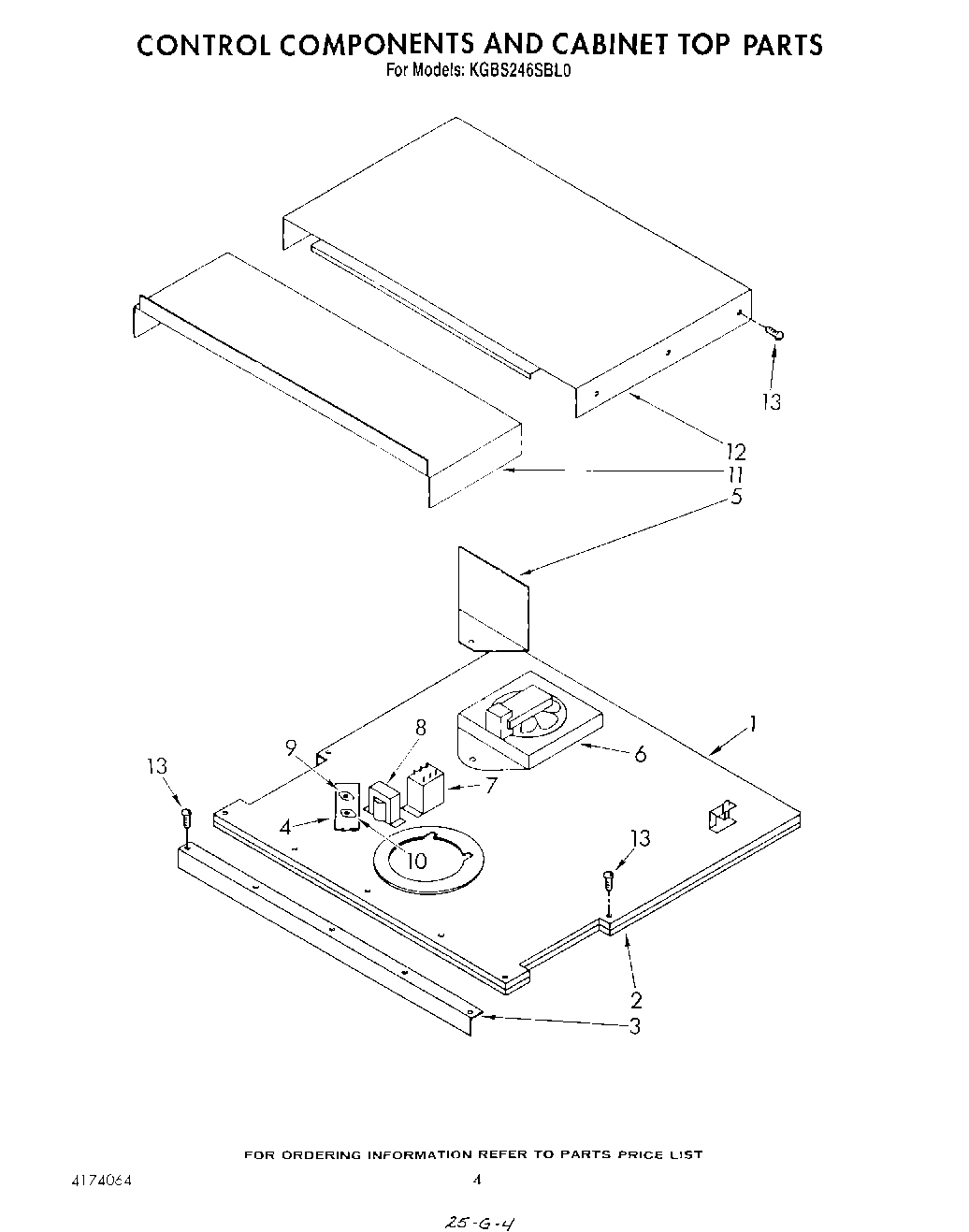 04 - CONTROL COMPONENTS AND CABINET TOP