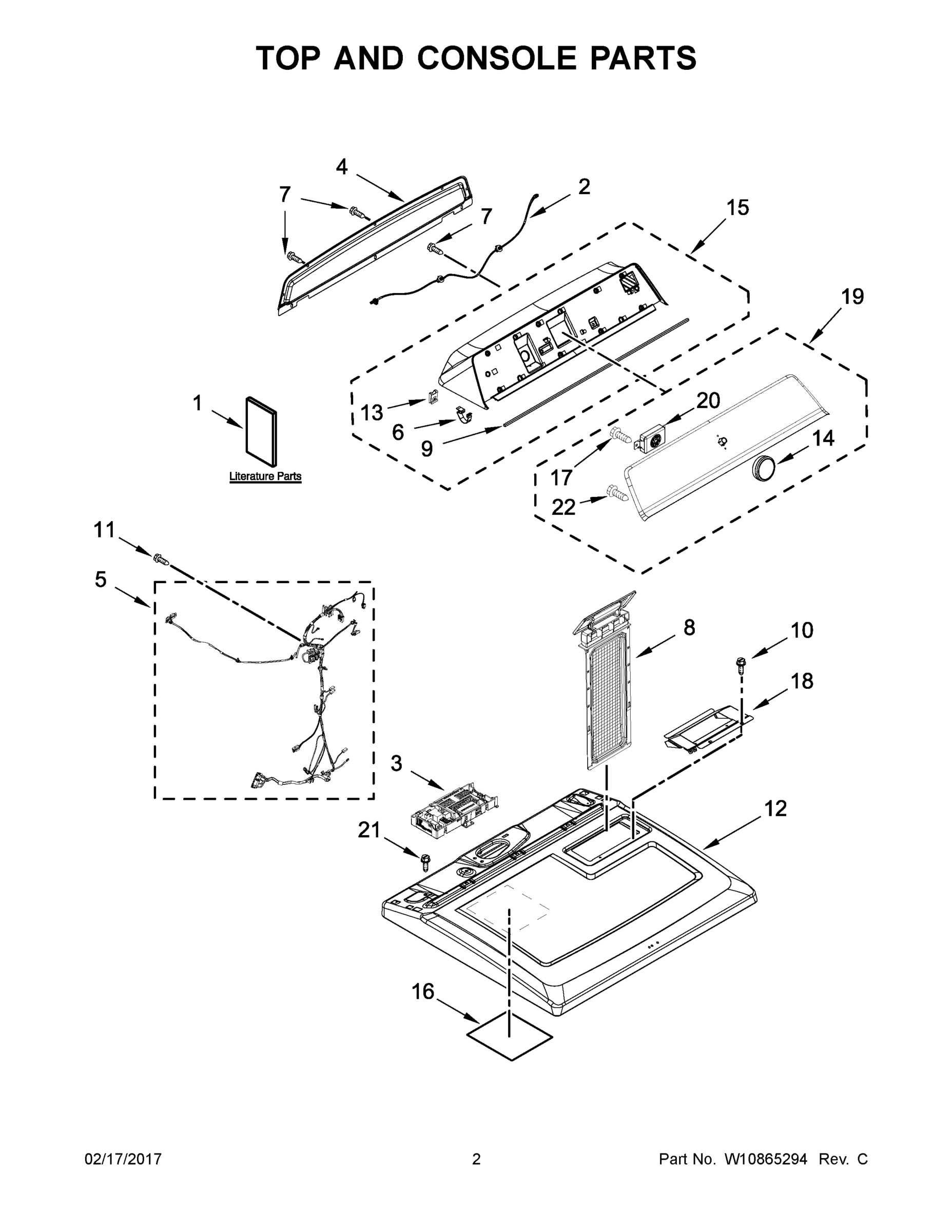 02 - TOP AND CONSOLE PARTS