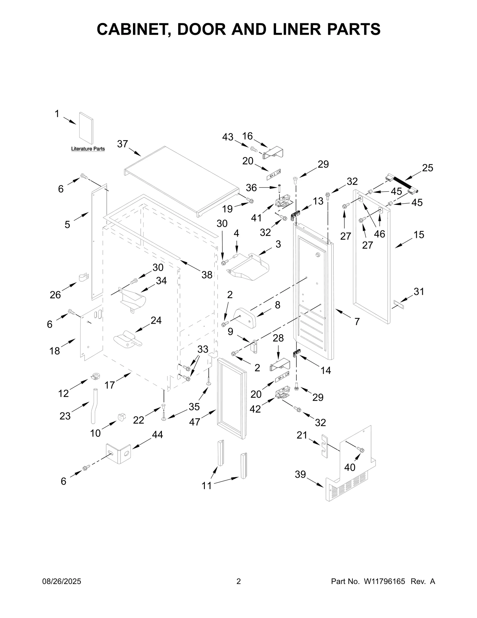 CABINET, DOOR AND LINER PARTS