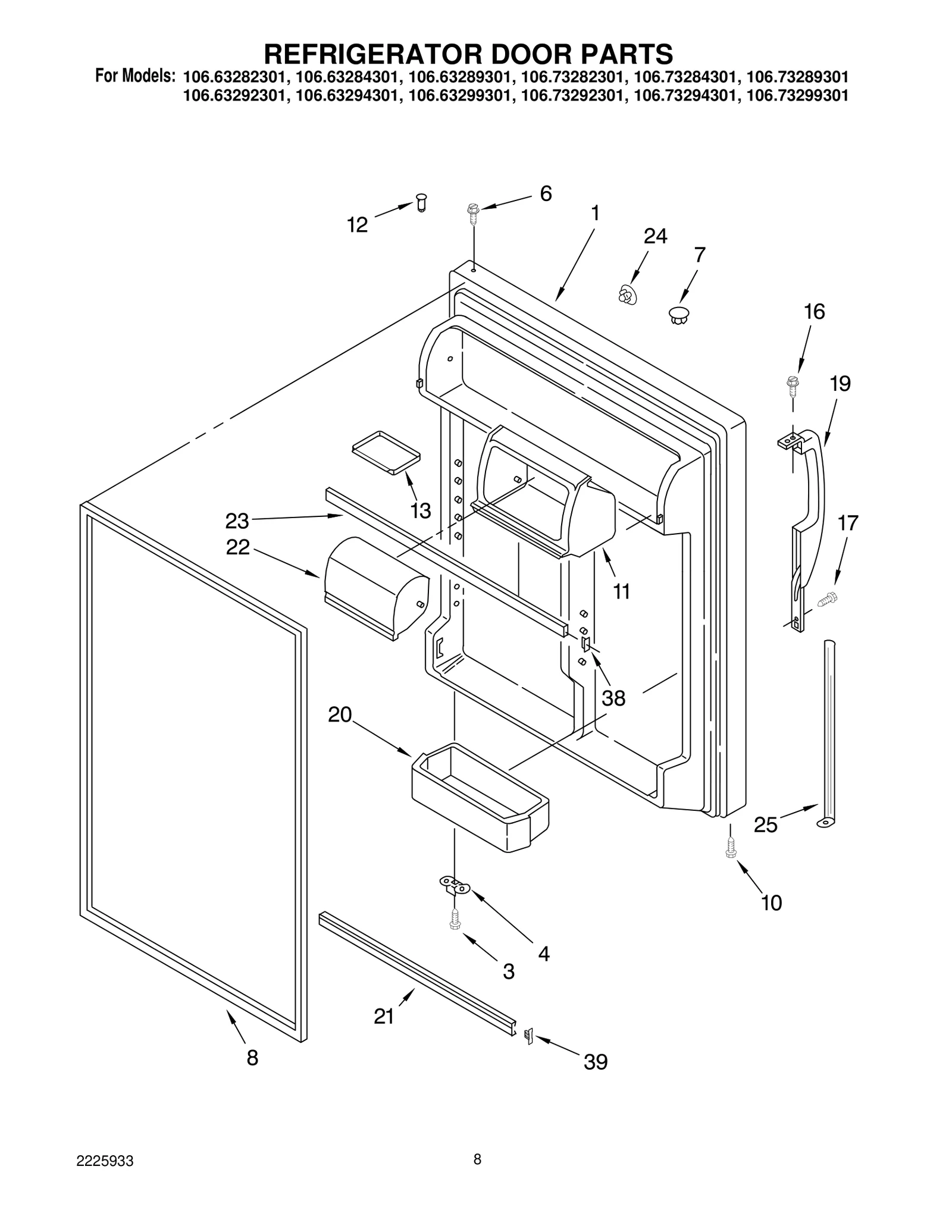 REFRIGERATOR DOOR PARTS