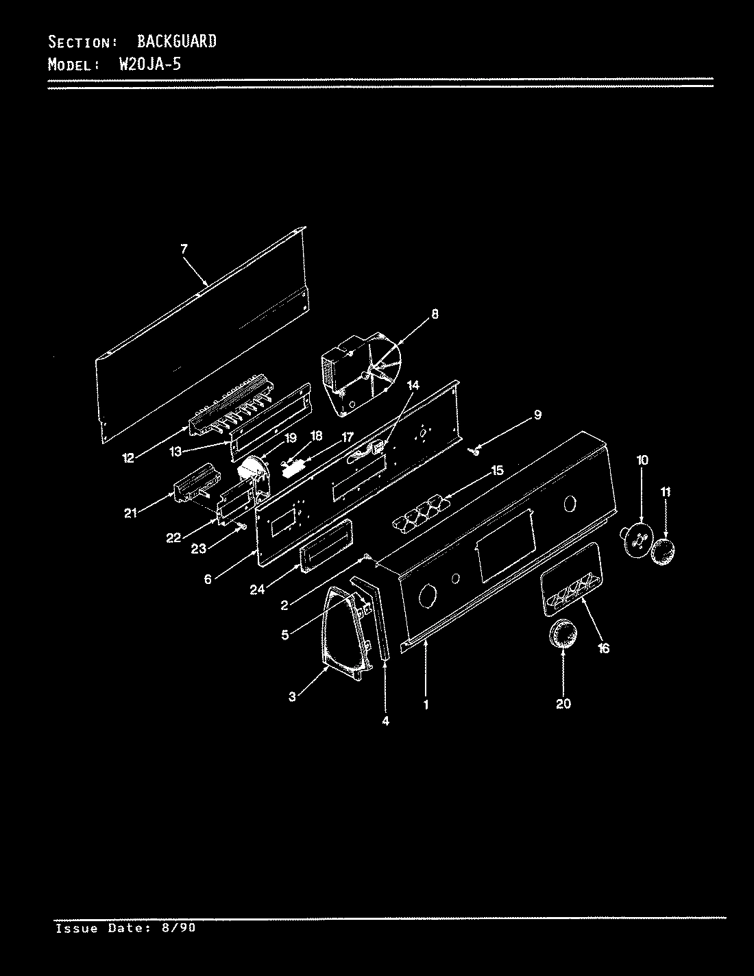 03 - CONTROL PANEL (W20JA5)(REV. A-D)