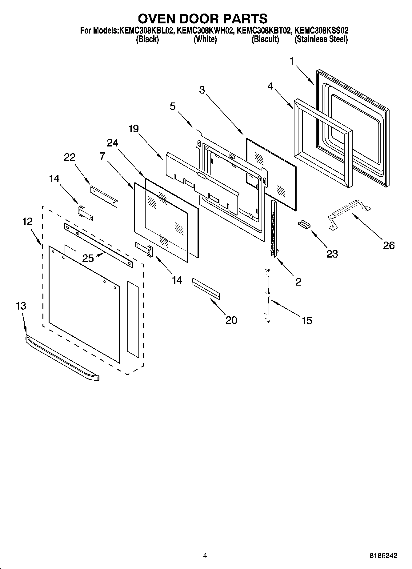 03 - OVEN DOOR PARTS