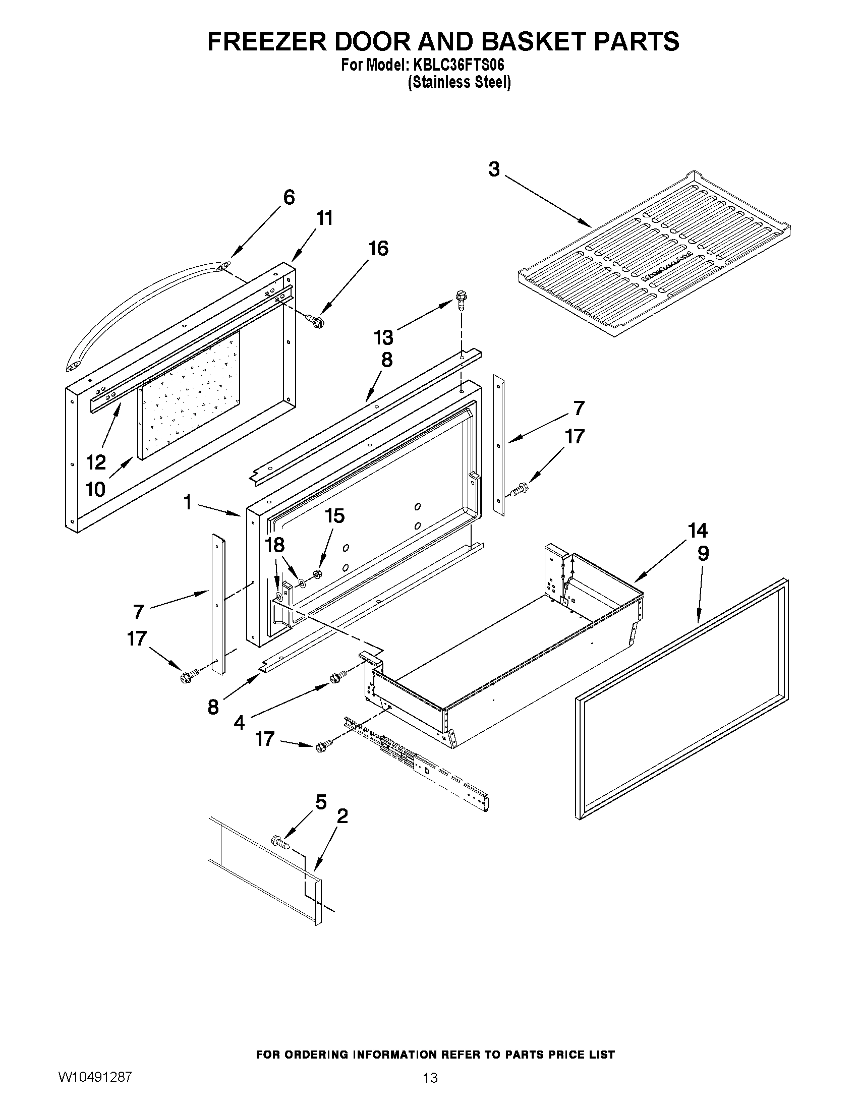08 - FREEZER DOOR AND BASKET PARTS
