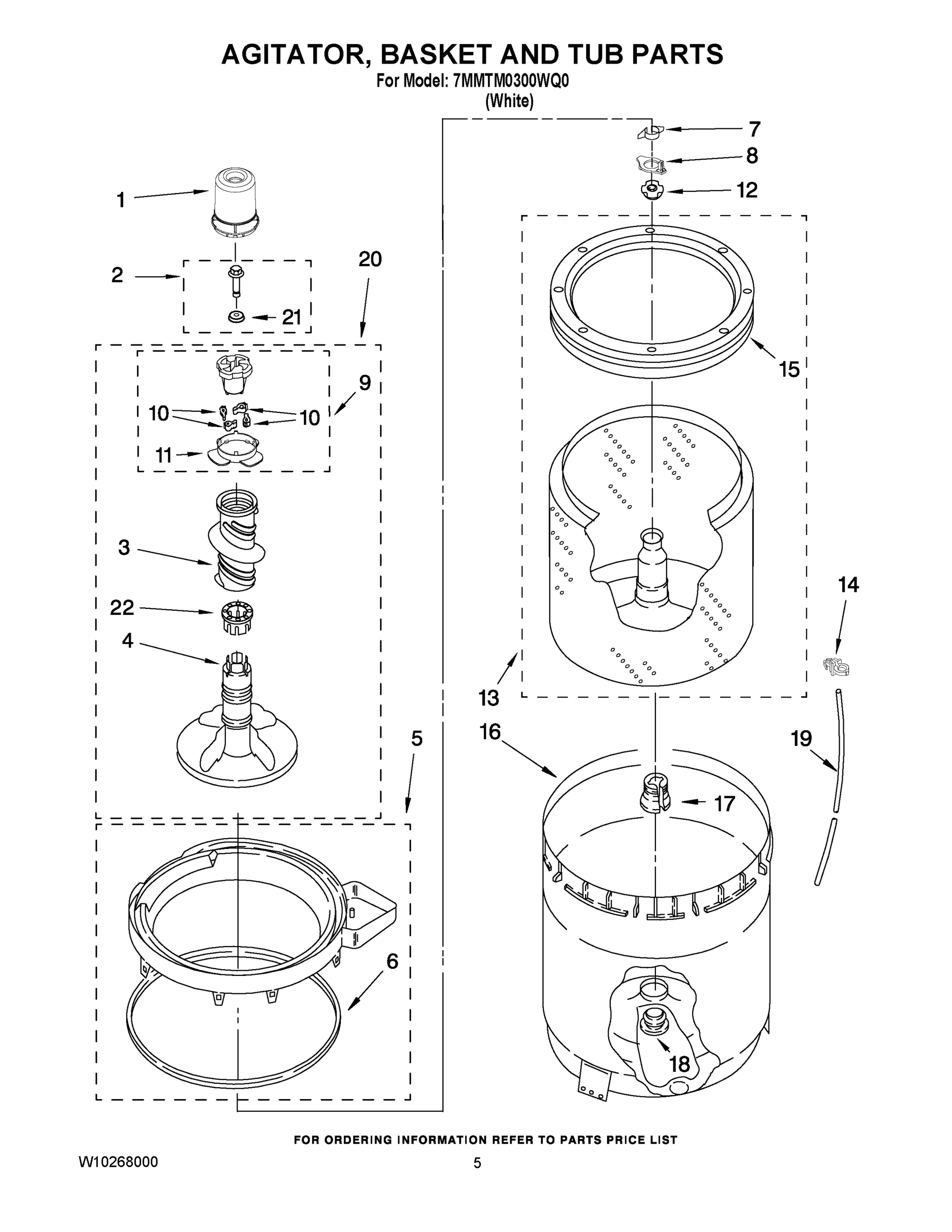 03 - AGITATOR, BASKET AND TUB PARTS