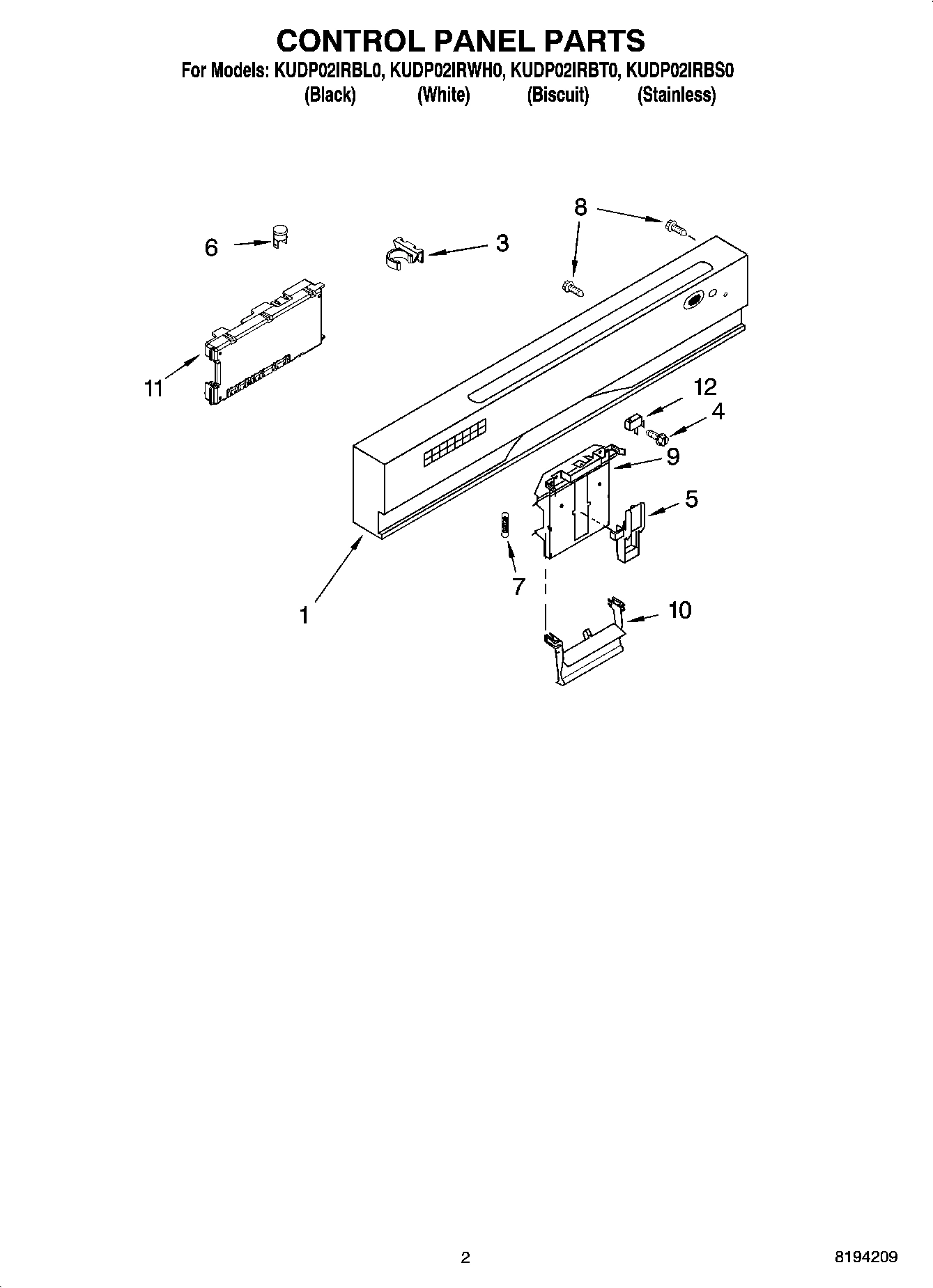 02 - CONTROL PANEL PARTS