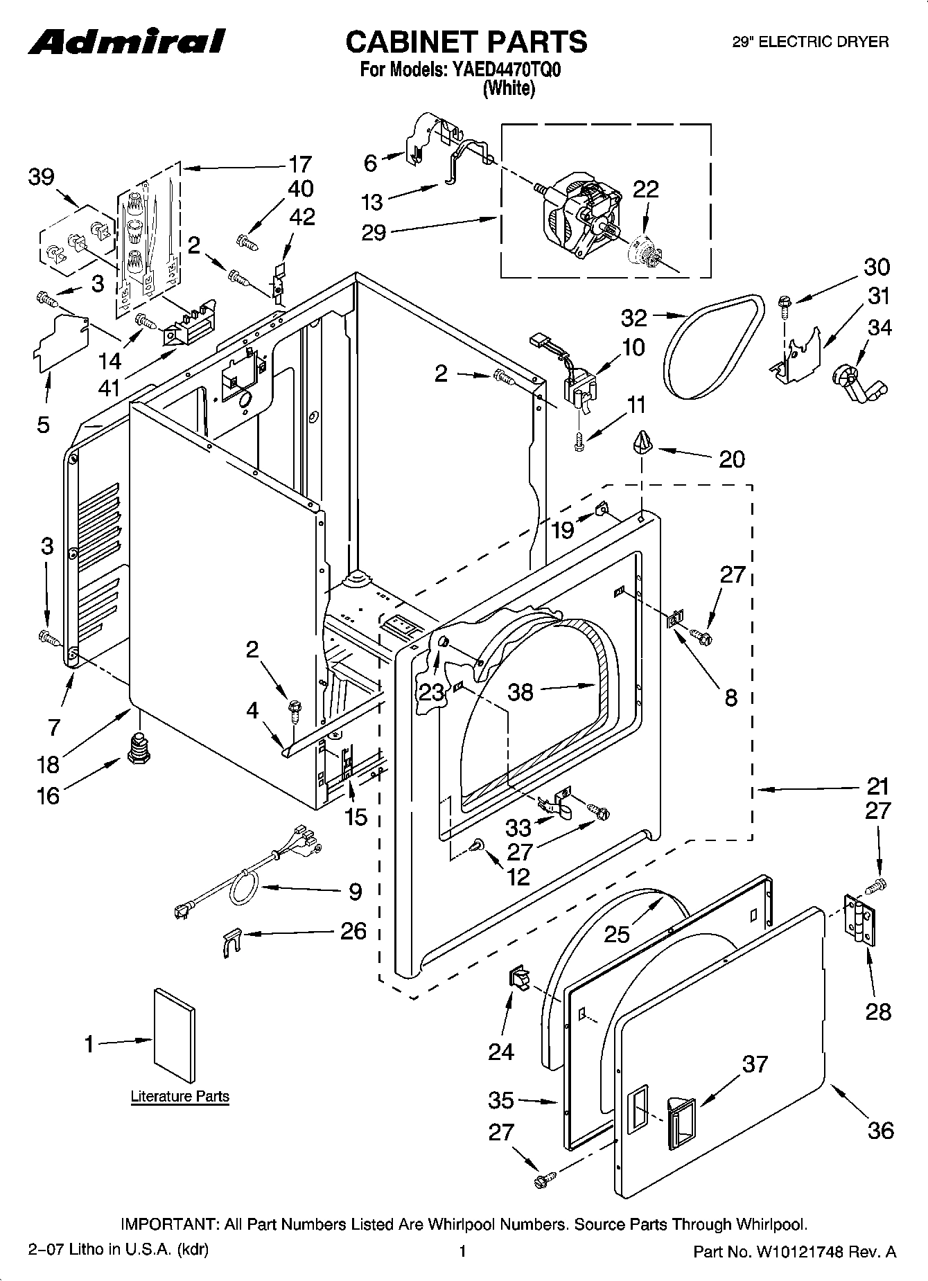 01 - CABINET PARTS