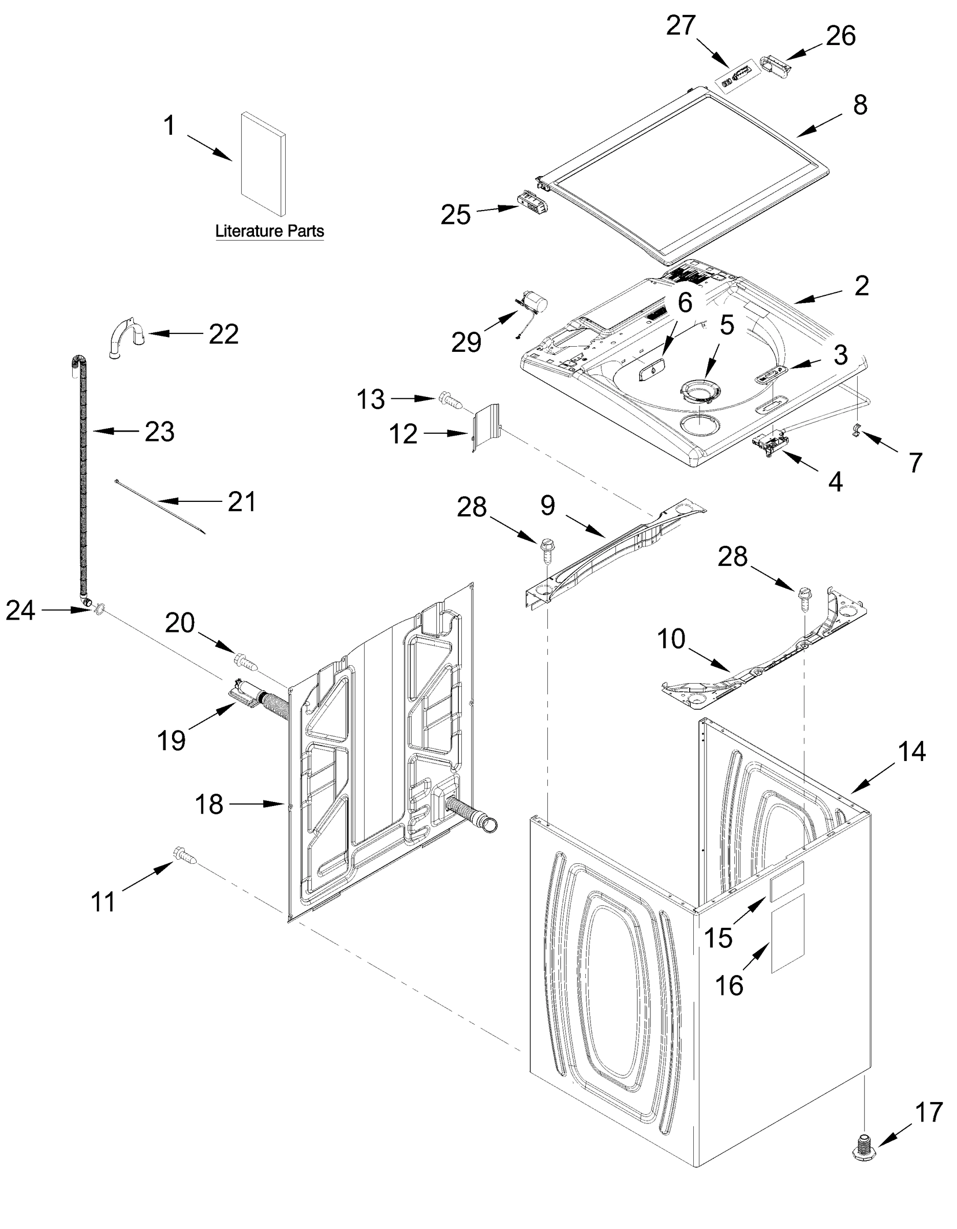 TOP AND CABINET PARTS