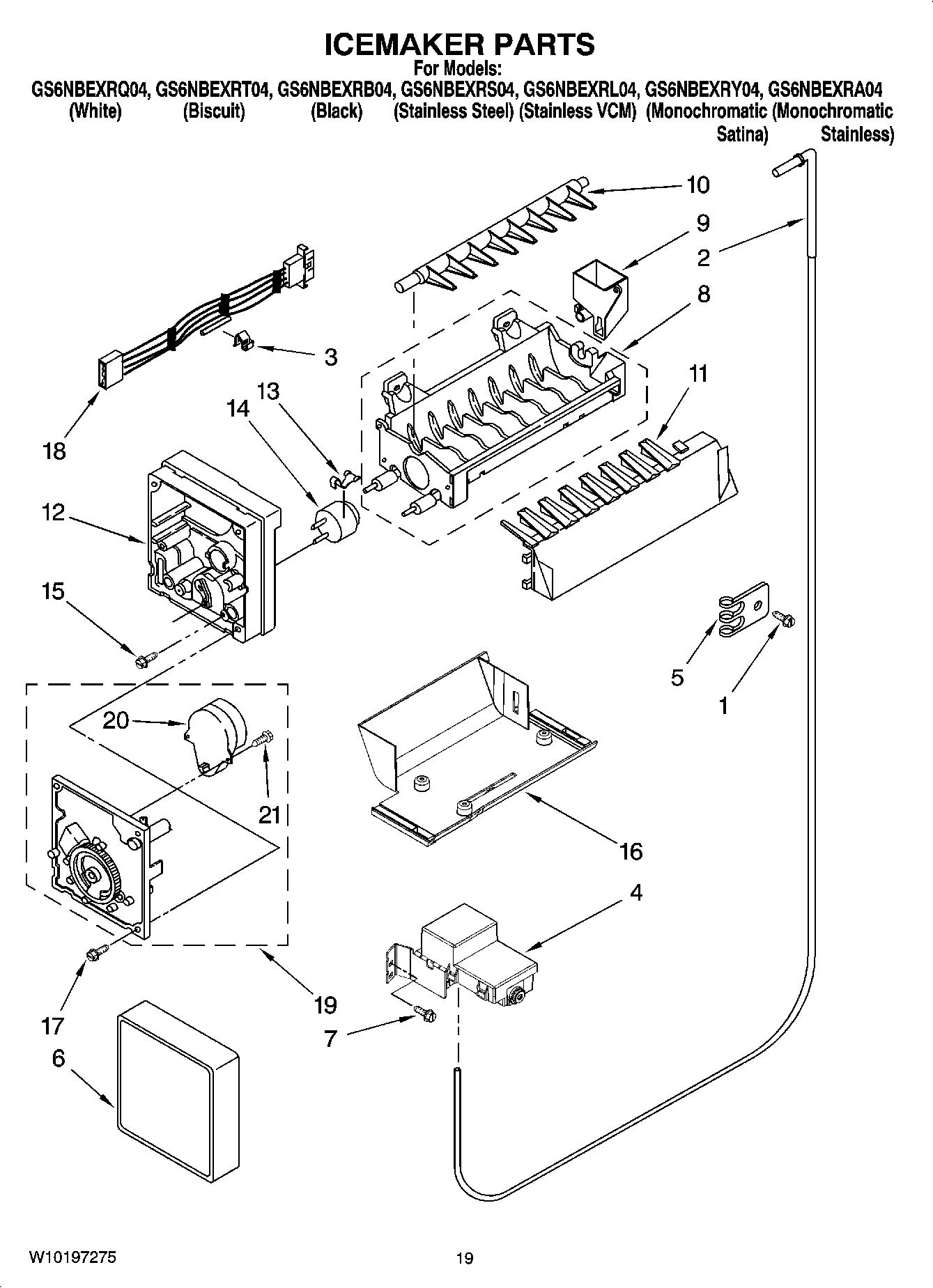 12 - ICEMAKER PARTS, OPTIONAL PARTS (NOT INCLUDED)